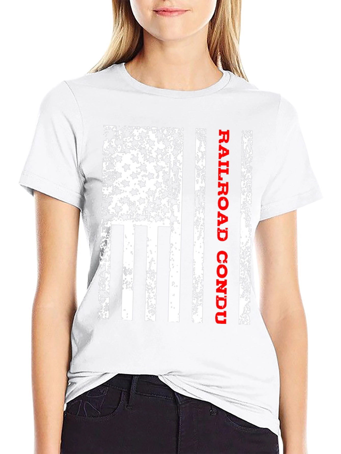 Railroad Conductor Flag T-Shirt