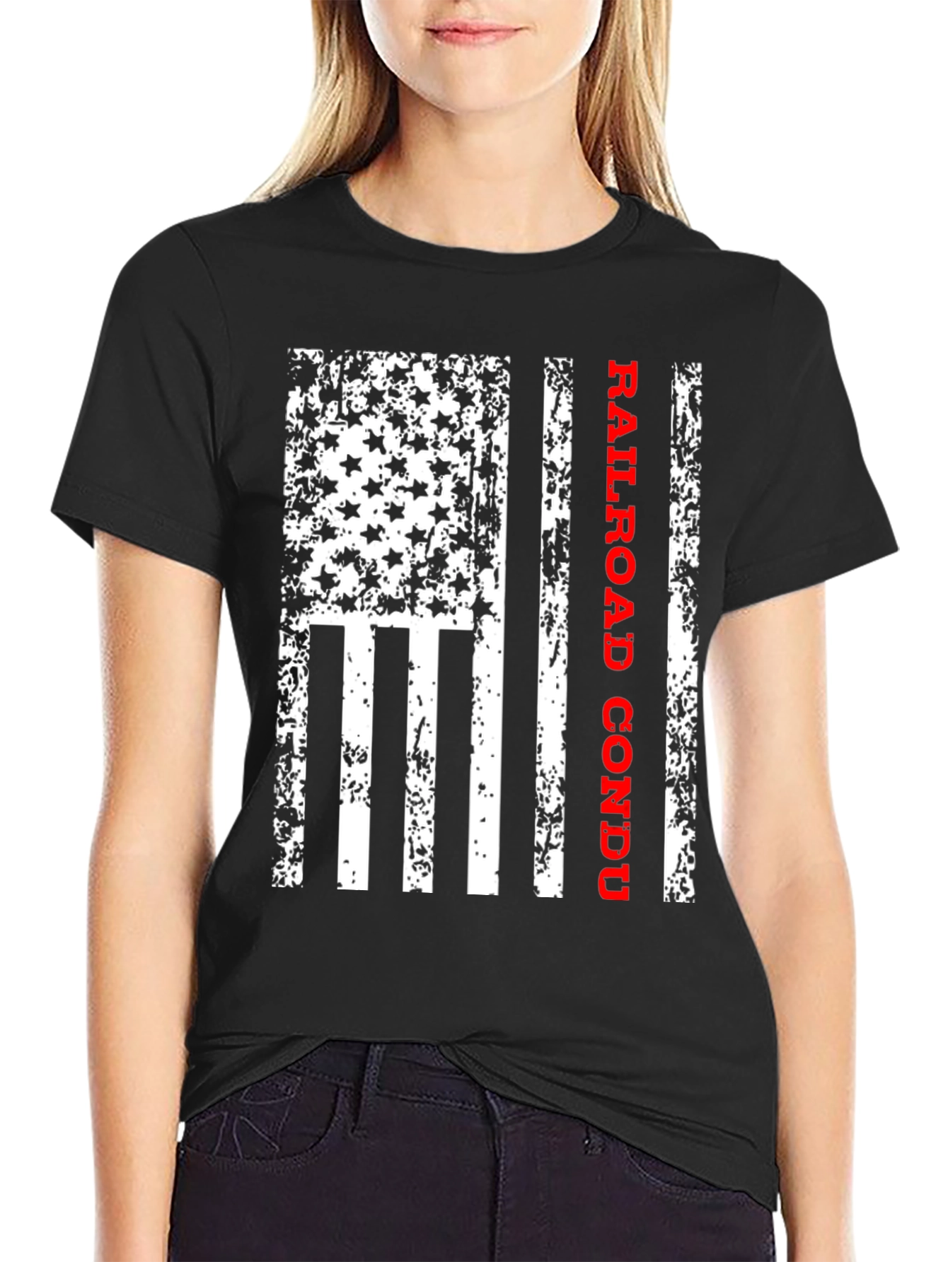 Railroad Conductor Flag T-Shirt