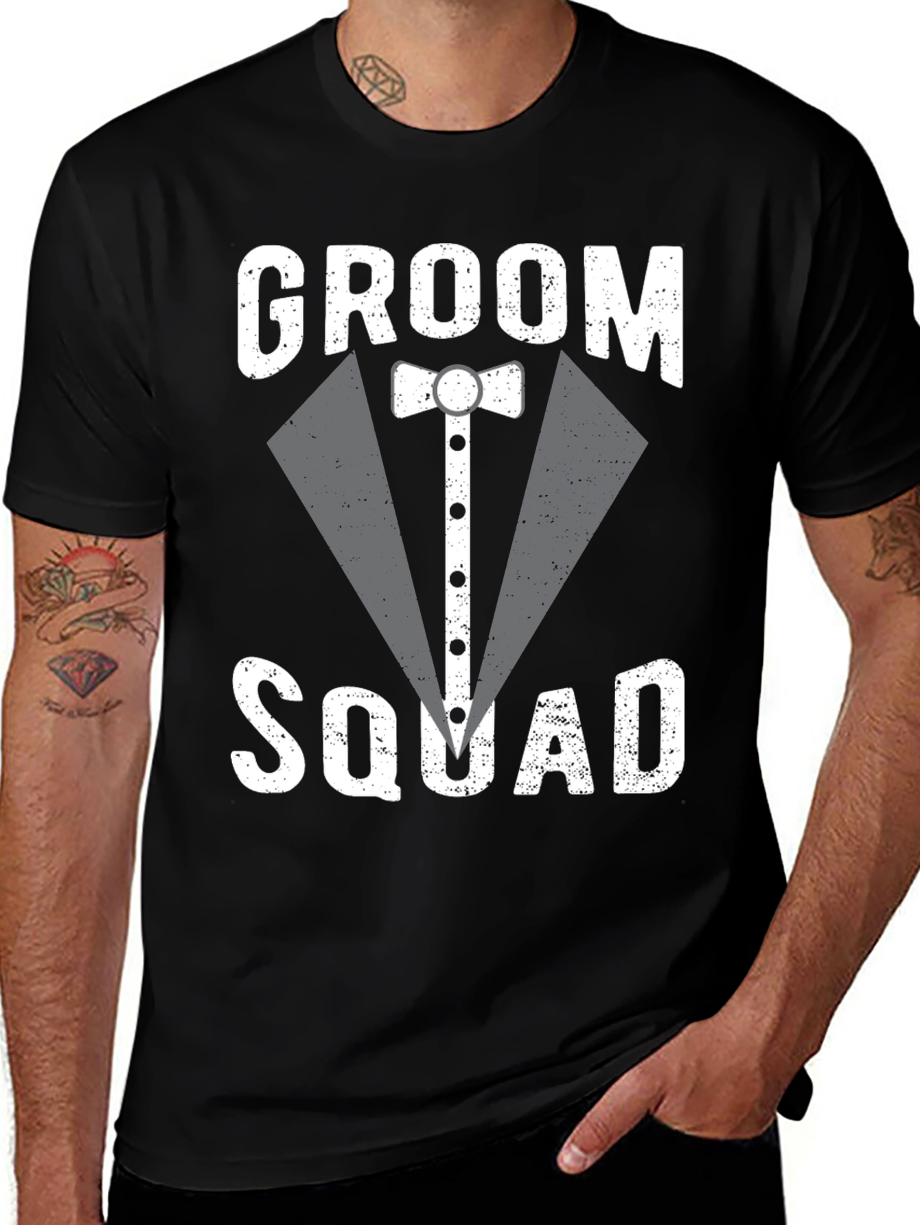 Groom Squad Tuxedo T-Shirt - Wedding Party Apparel