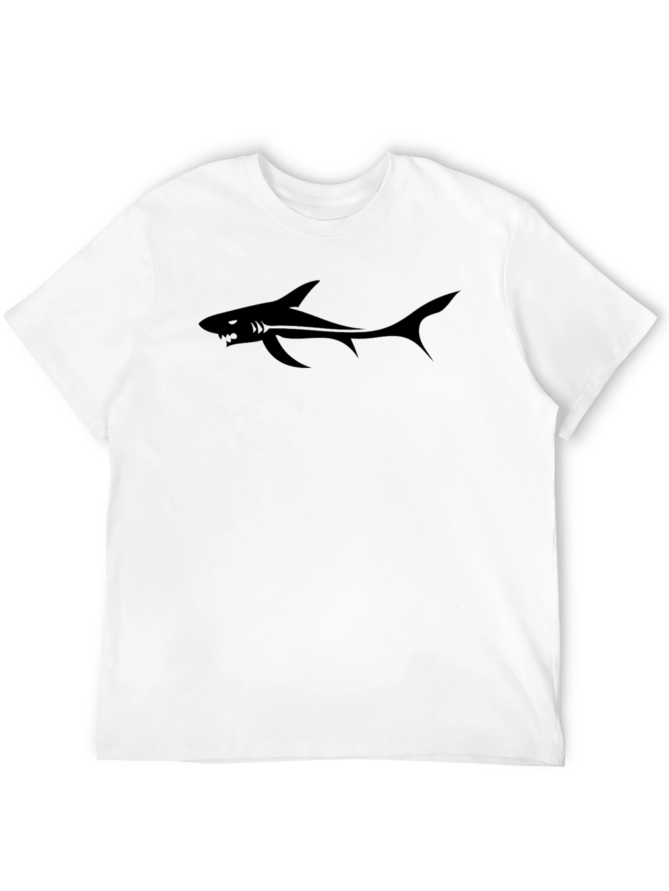 Shark Graphic T-Shirt - Black Cotton Tee
