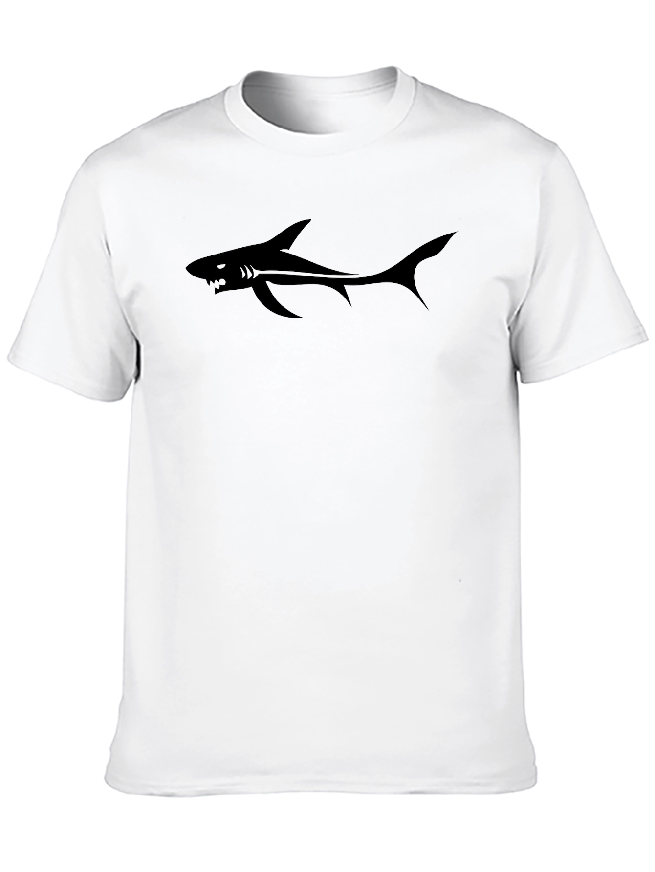 Shark Graphic T-Shirt - Black Cotton Tee