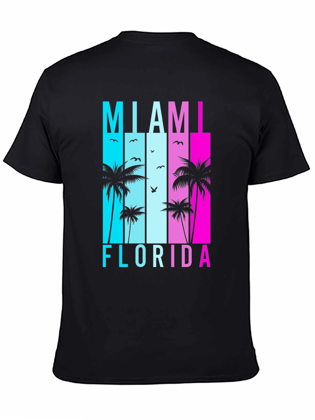 Miami Florida T-Shirt Retro Palm Tree Graphic Tee