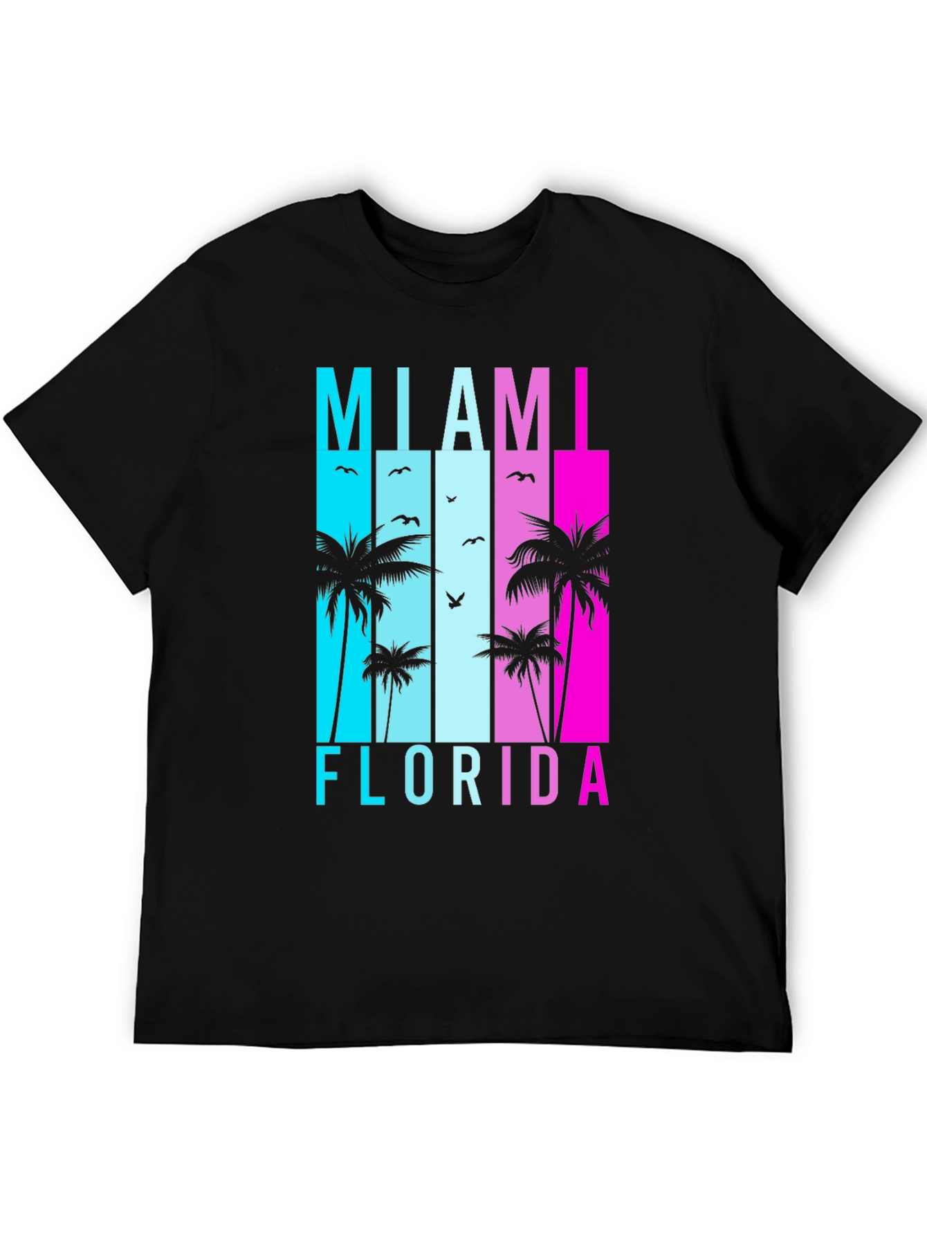 Miami Florida T-Shirt Retro Palm Tree Graphic Tee