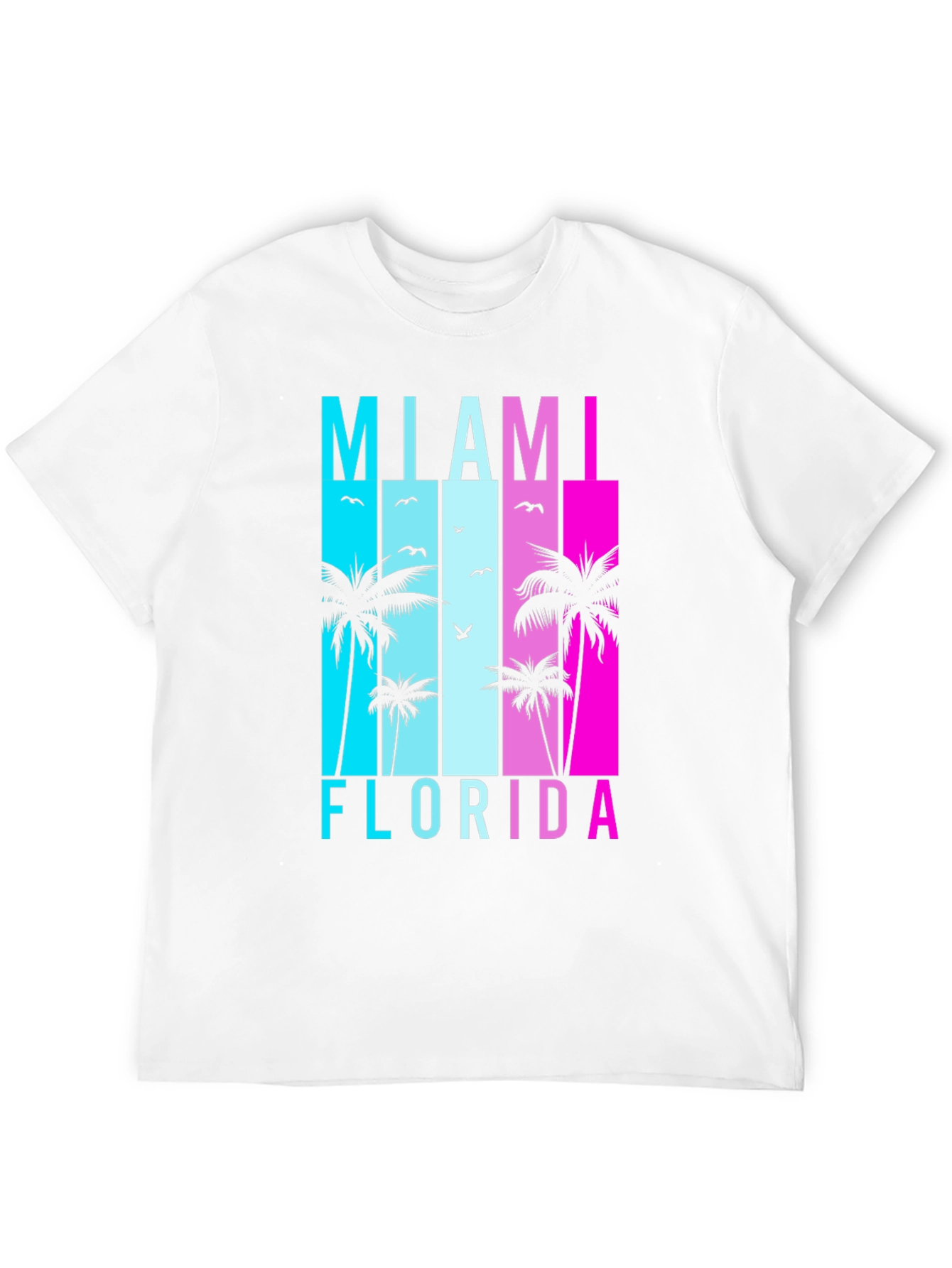 Miami Florida T-Shirt Retro Palm Tree Graphic Tee