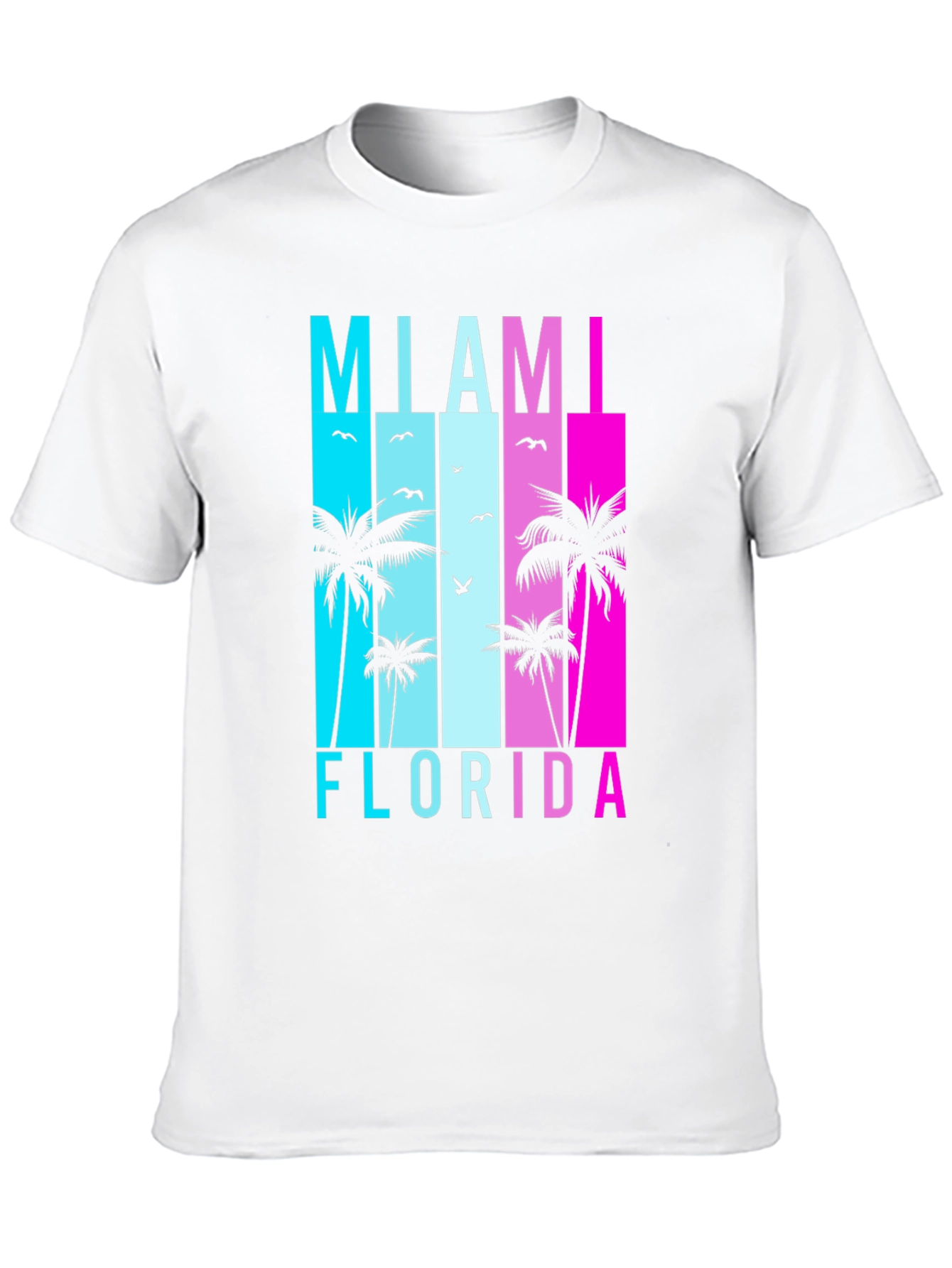 Miami Florida T-Shirt Retro Palm Tree Graphic Tee