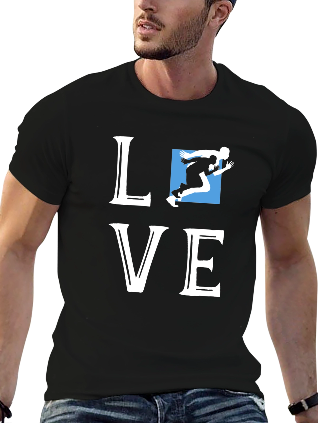 Love Running Graphic Tee - Black