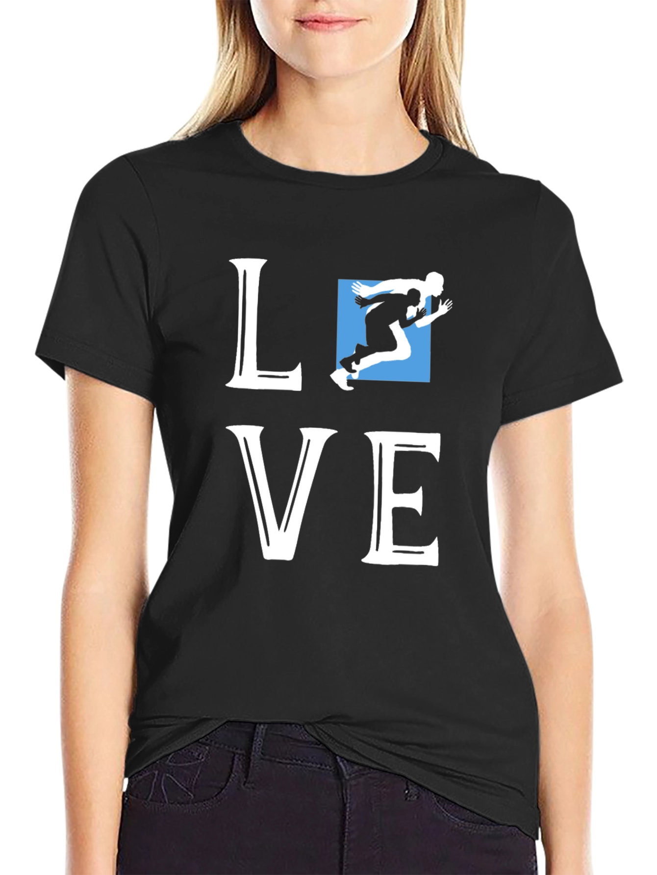 Love Running Graphic Tee - Black