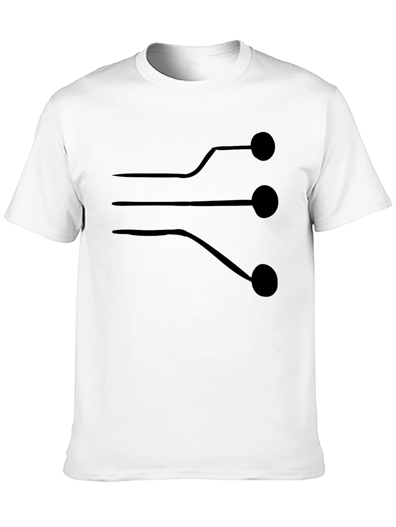 Circuit Board Graphic T-Shirt - Black