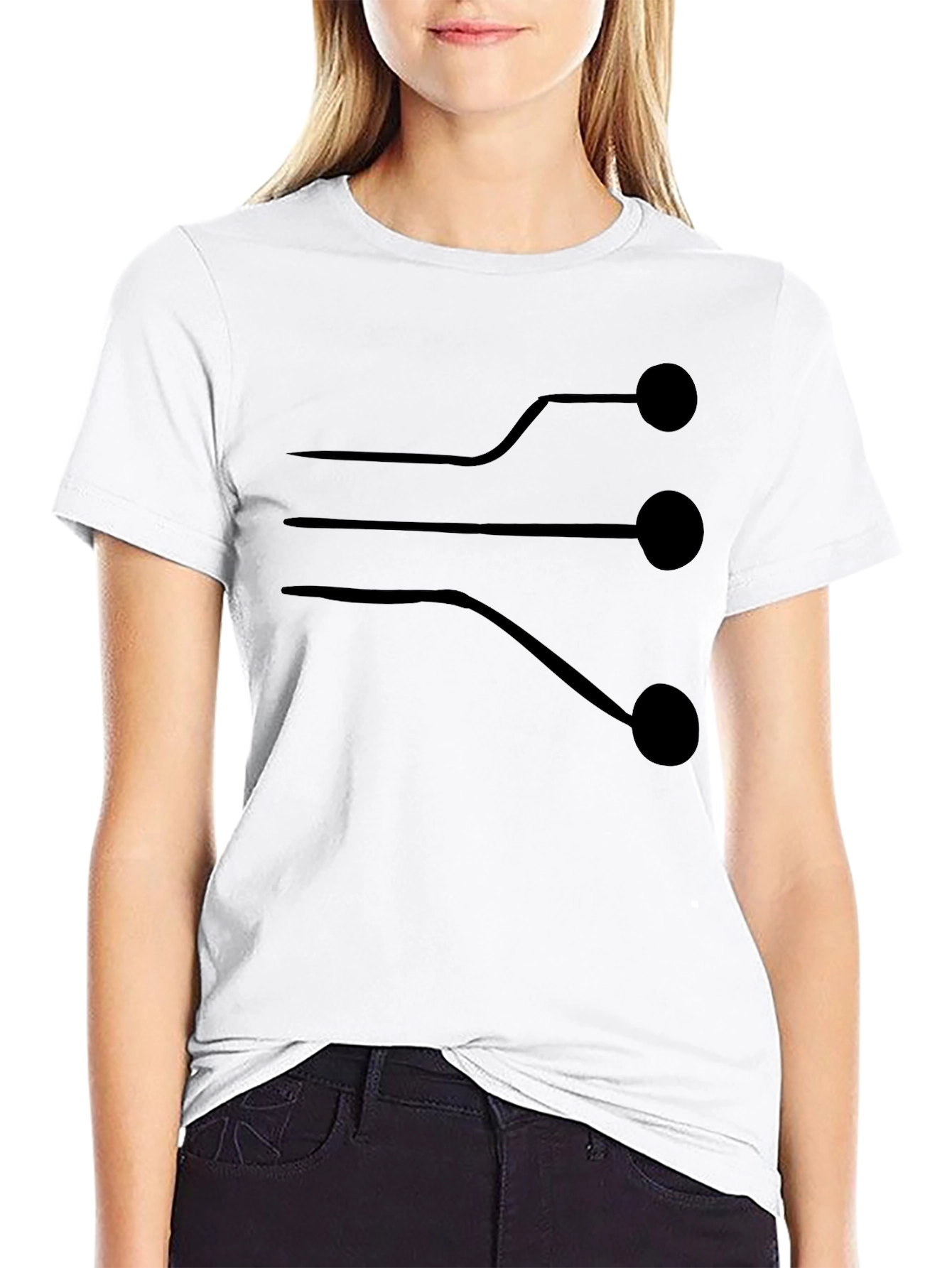 Circuit Board Graphic T-Shirt - Black