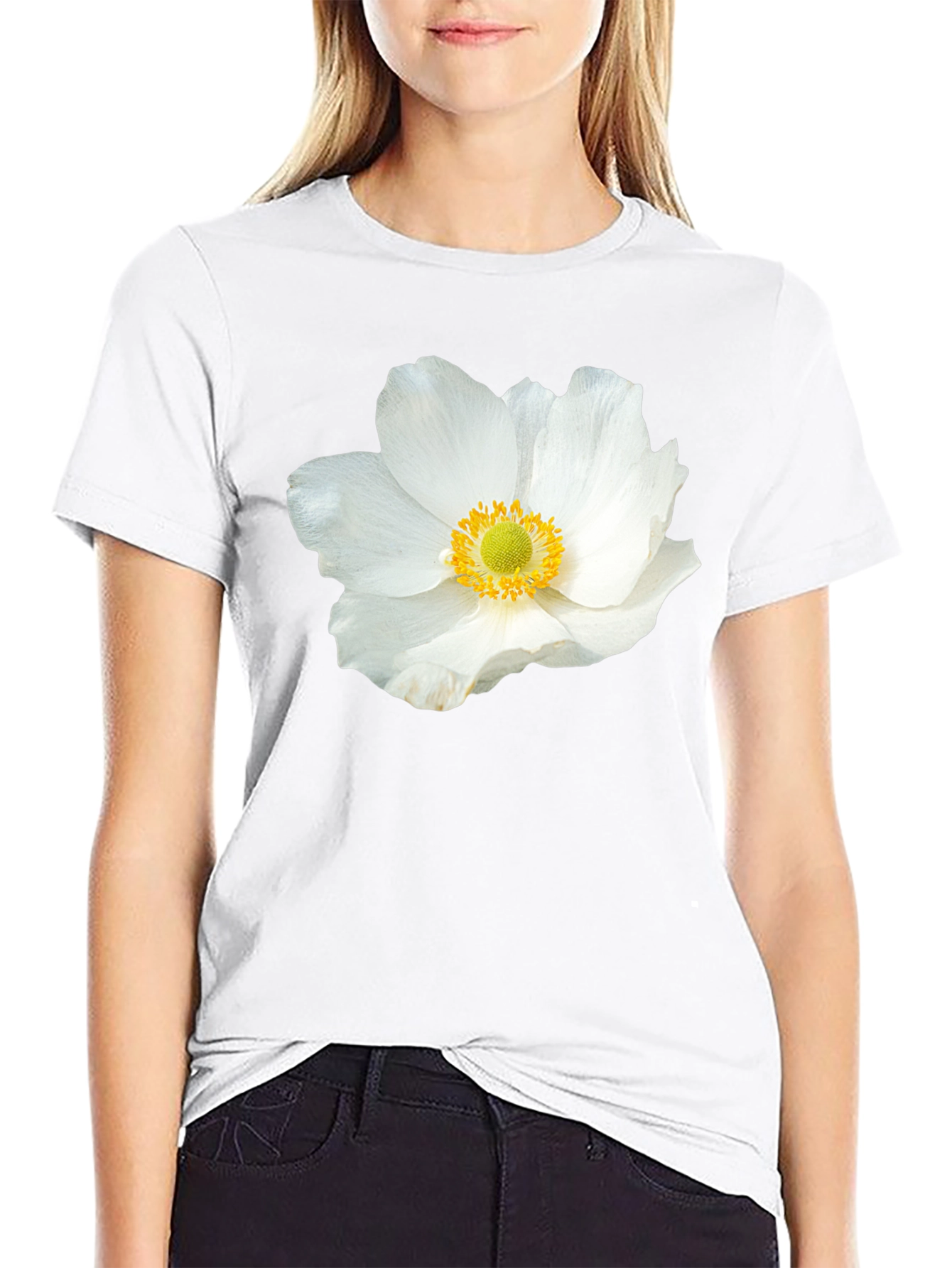 Floral Graphic Black T-Shirt