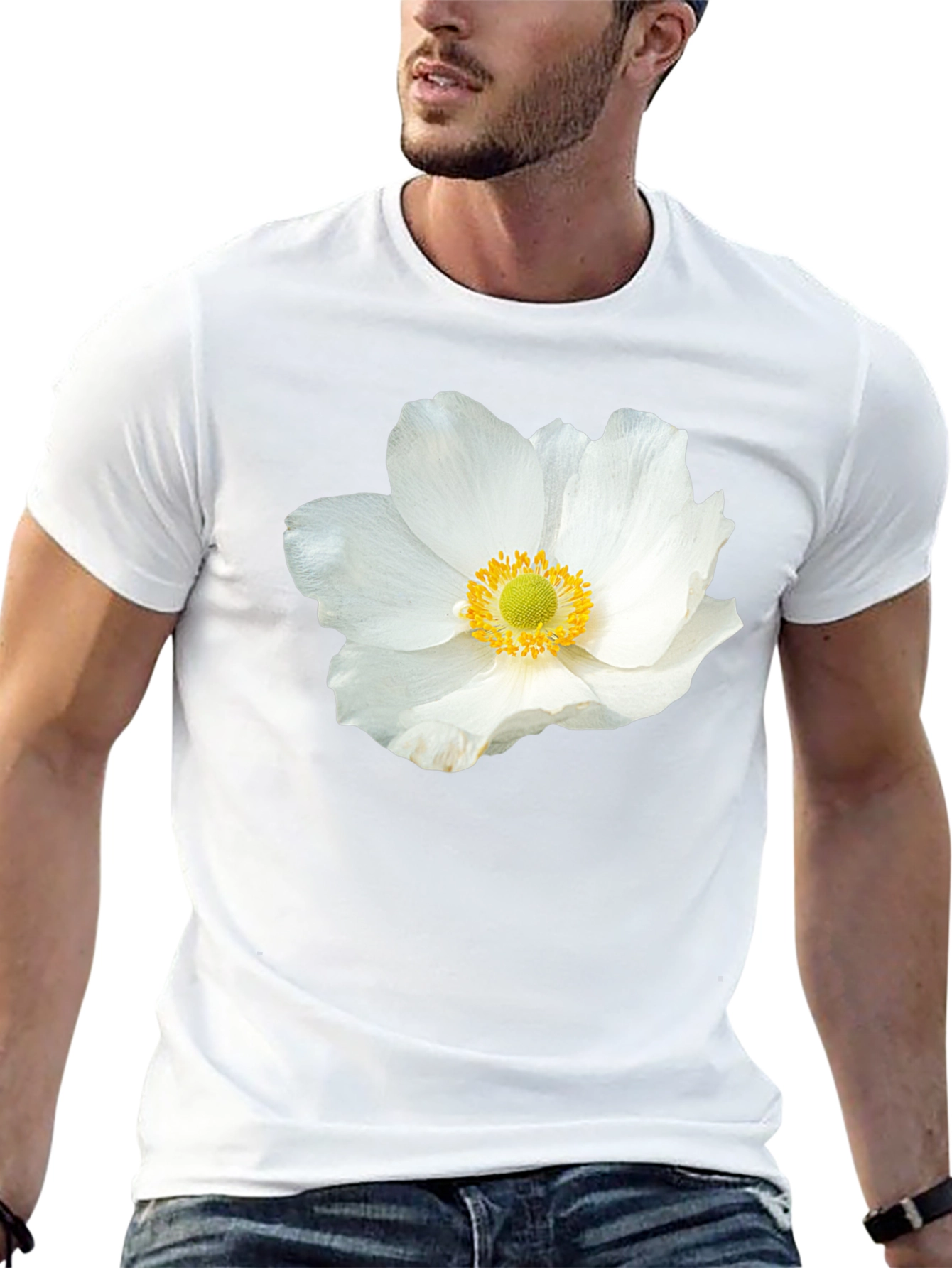 Floral Graphic Black T-Shirt