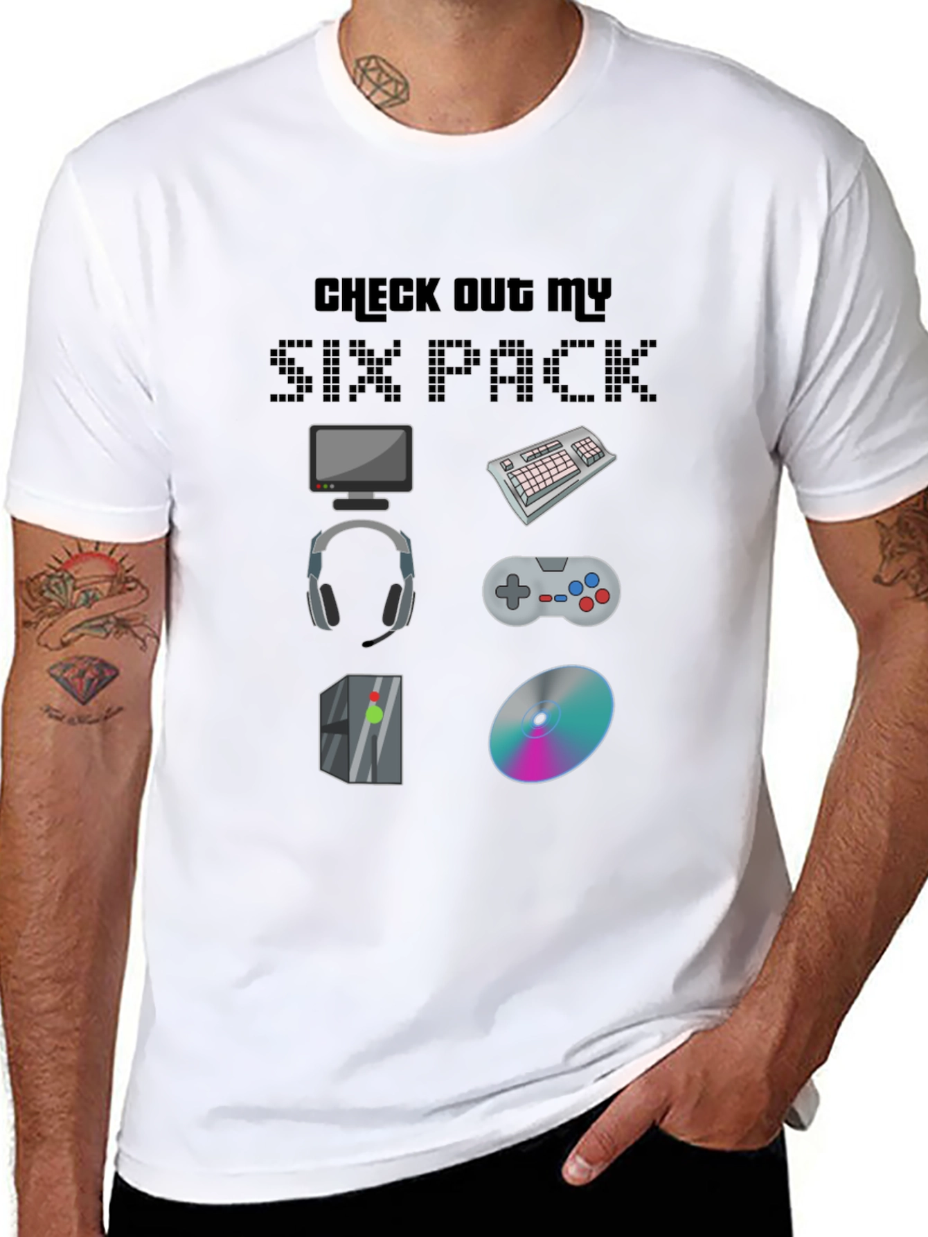 Gamer Six Pack Graphic Tee
