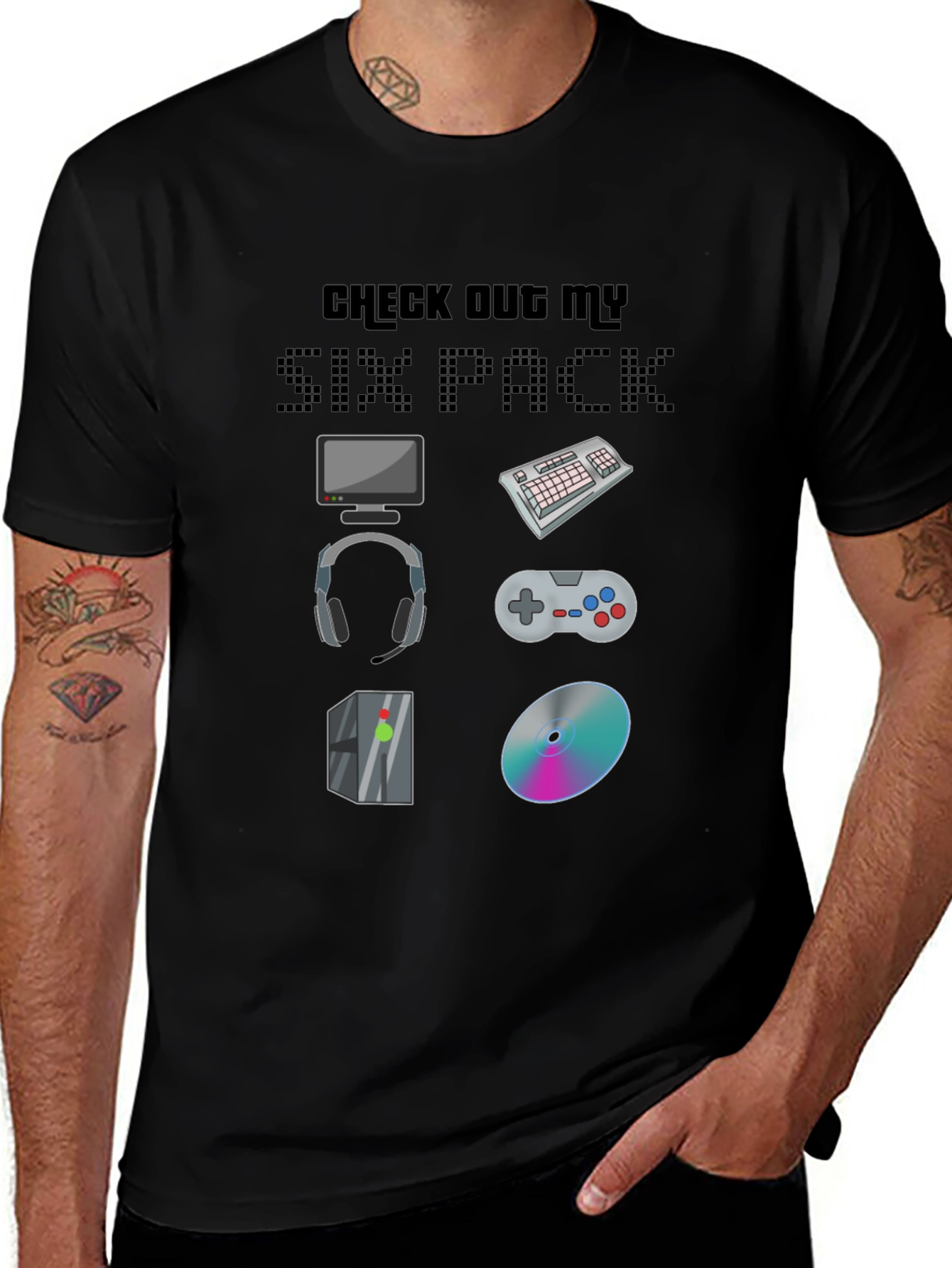 Gamer Six Pack Graphic Tee