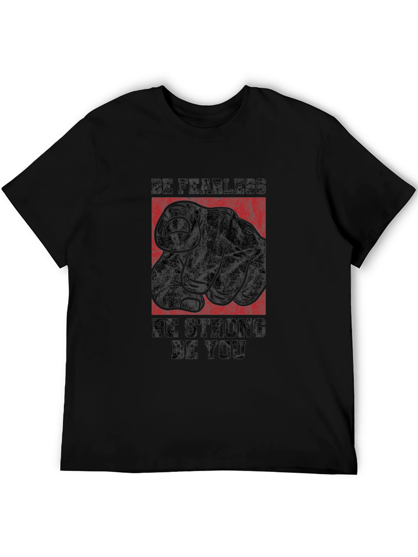 Fearless Strong You Graphic Black T-Shirt