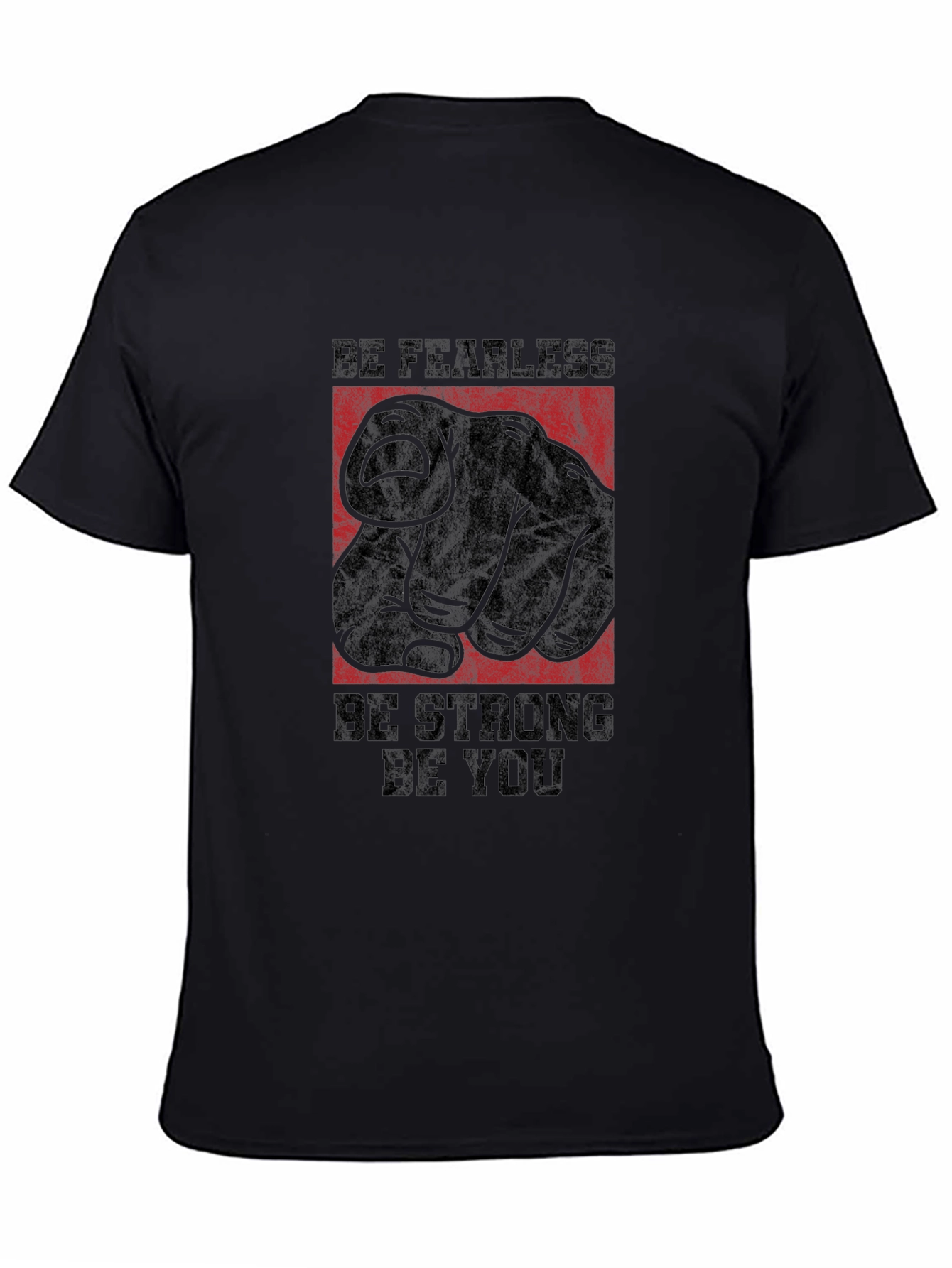Fearless Strong You Graphic Black T-Shirt