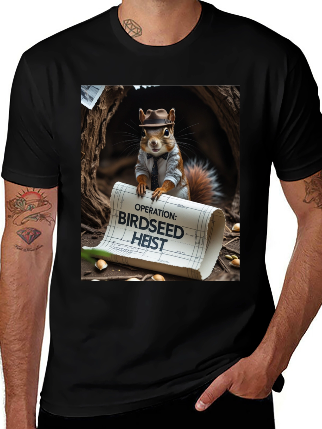 Birdseed Heist Squirrel Tee