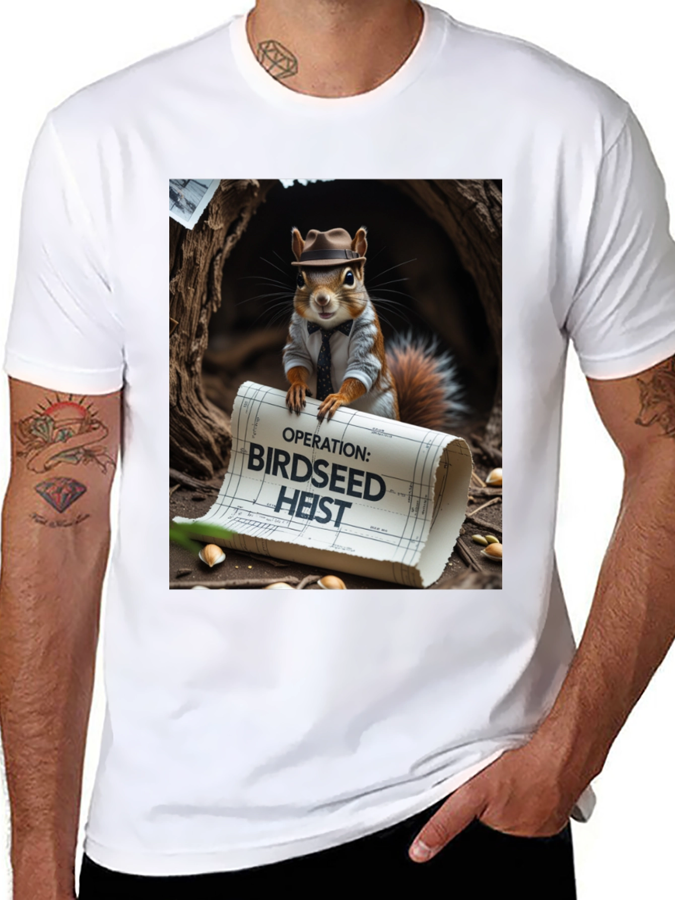 Birdseed Heist Squirrel Tee