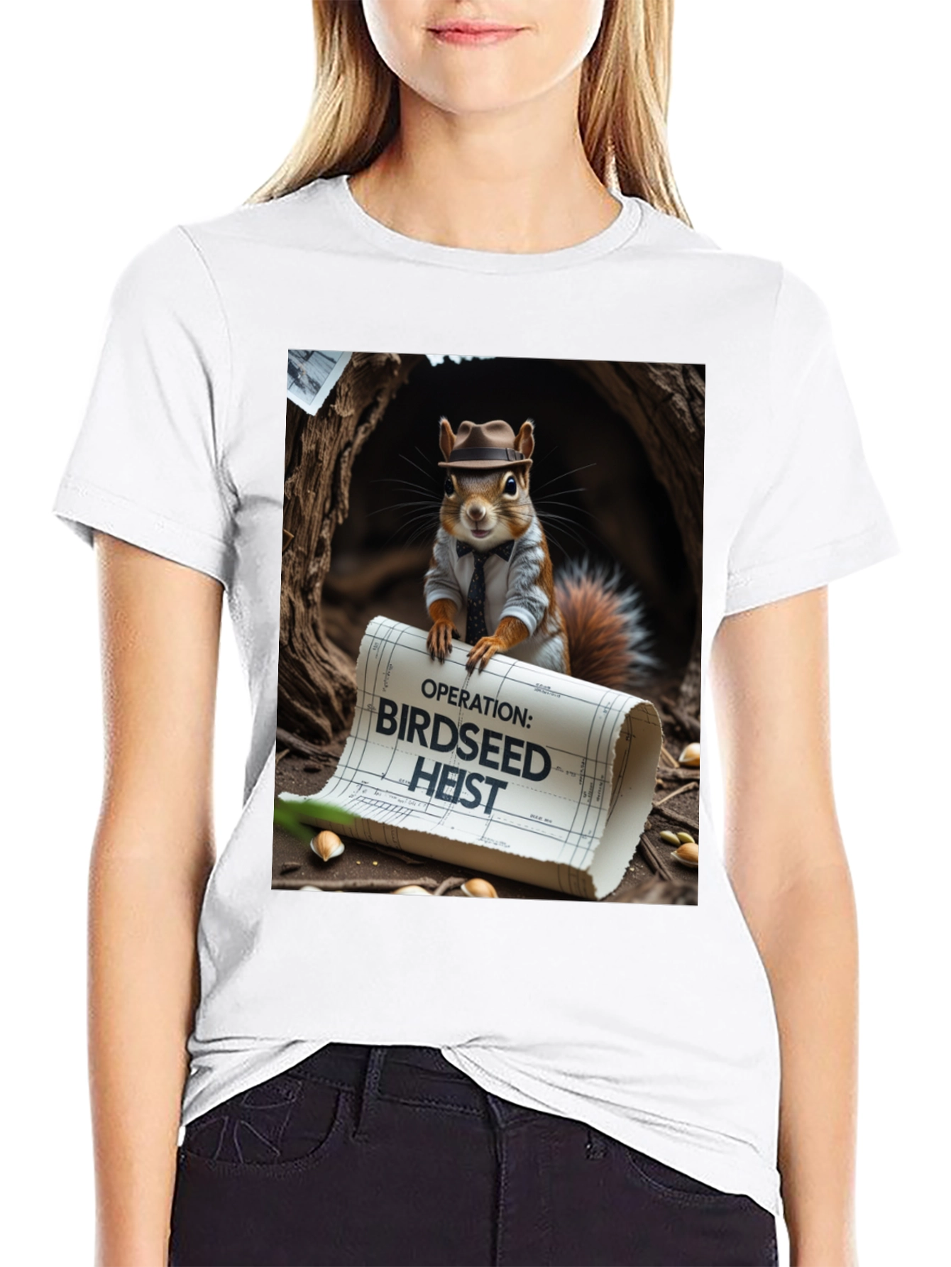 Birdseed Heist Squirrel Tee