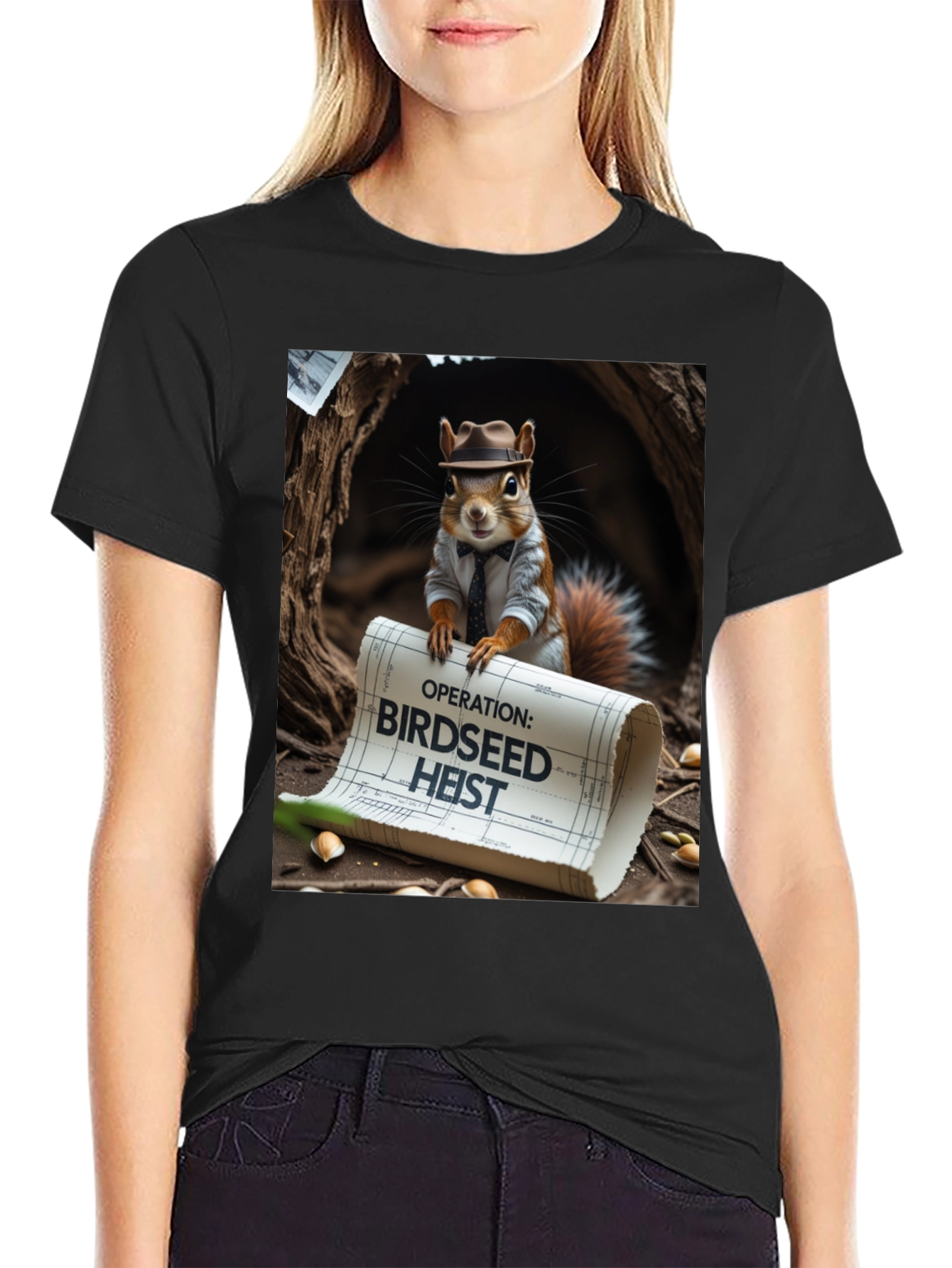 Birdseed Heist Squirrel Tee