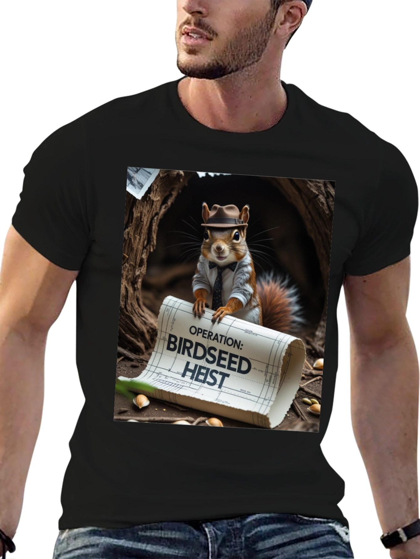 Birdseed Heist Squirrel Tee
