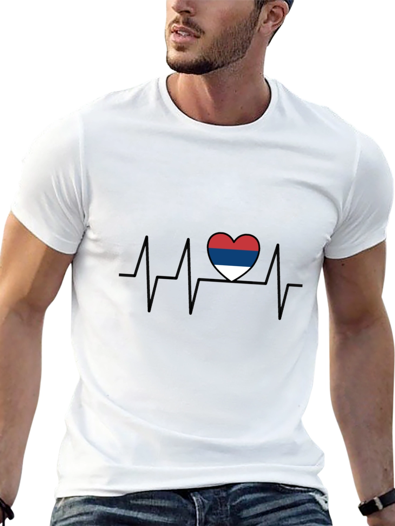 Serbia Heartbeat T-Shirt - Patriotic Pride