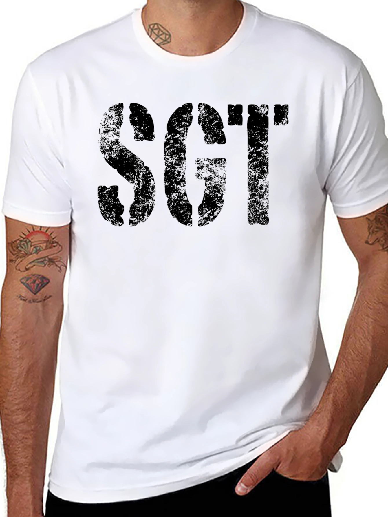 SGT Graphic Tee - Military Inspired Distressed Print