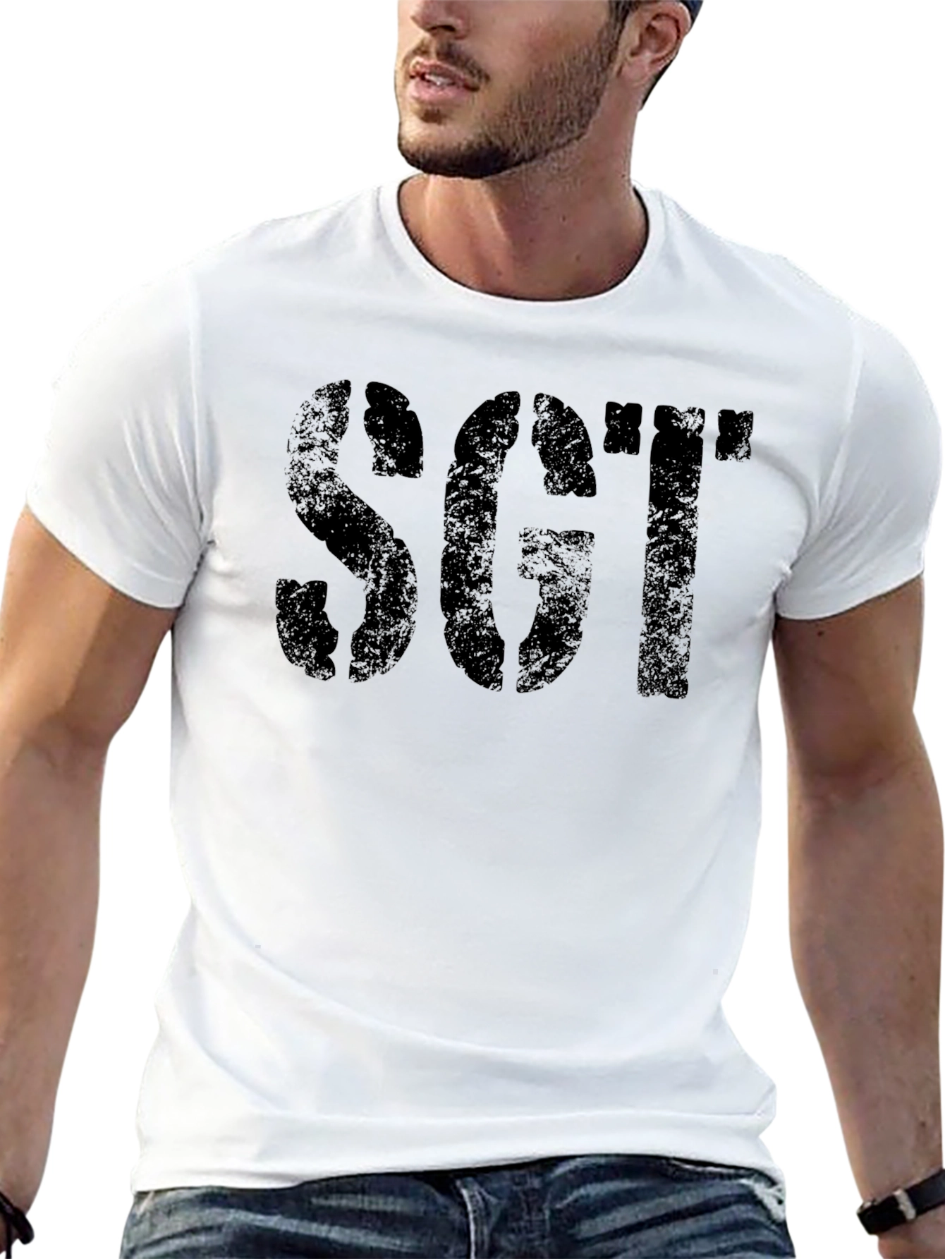 SGT Graphic Tee - Military Inspired Distressed Print