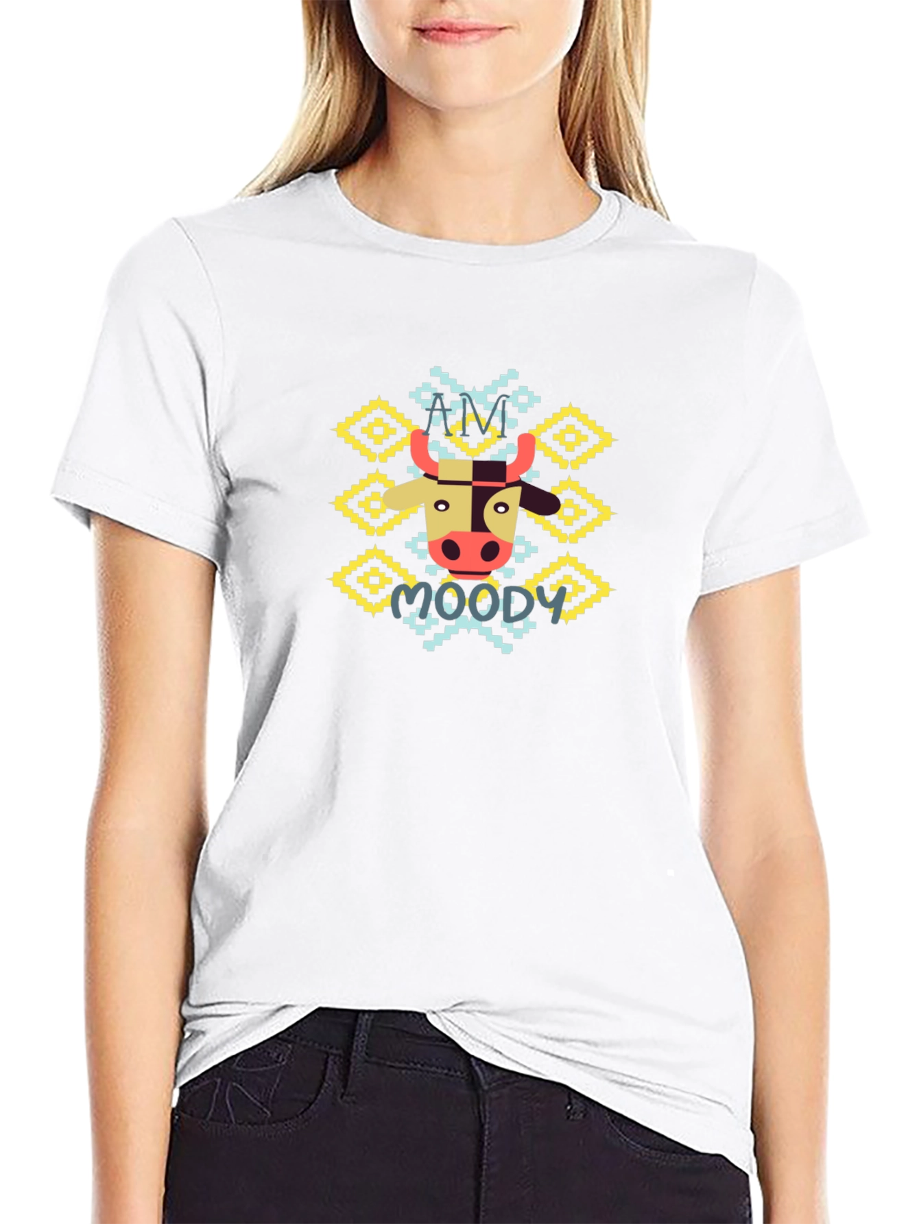 Moody Cow Graphic Tee - Fun & Unique Style