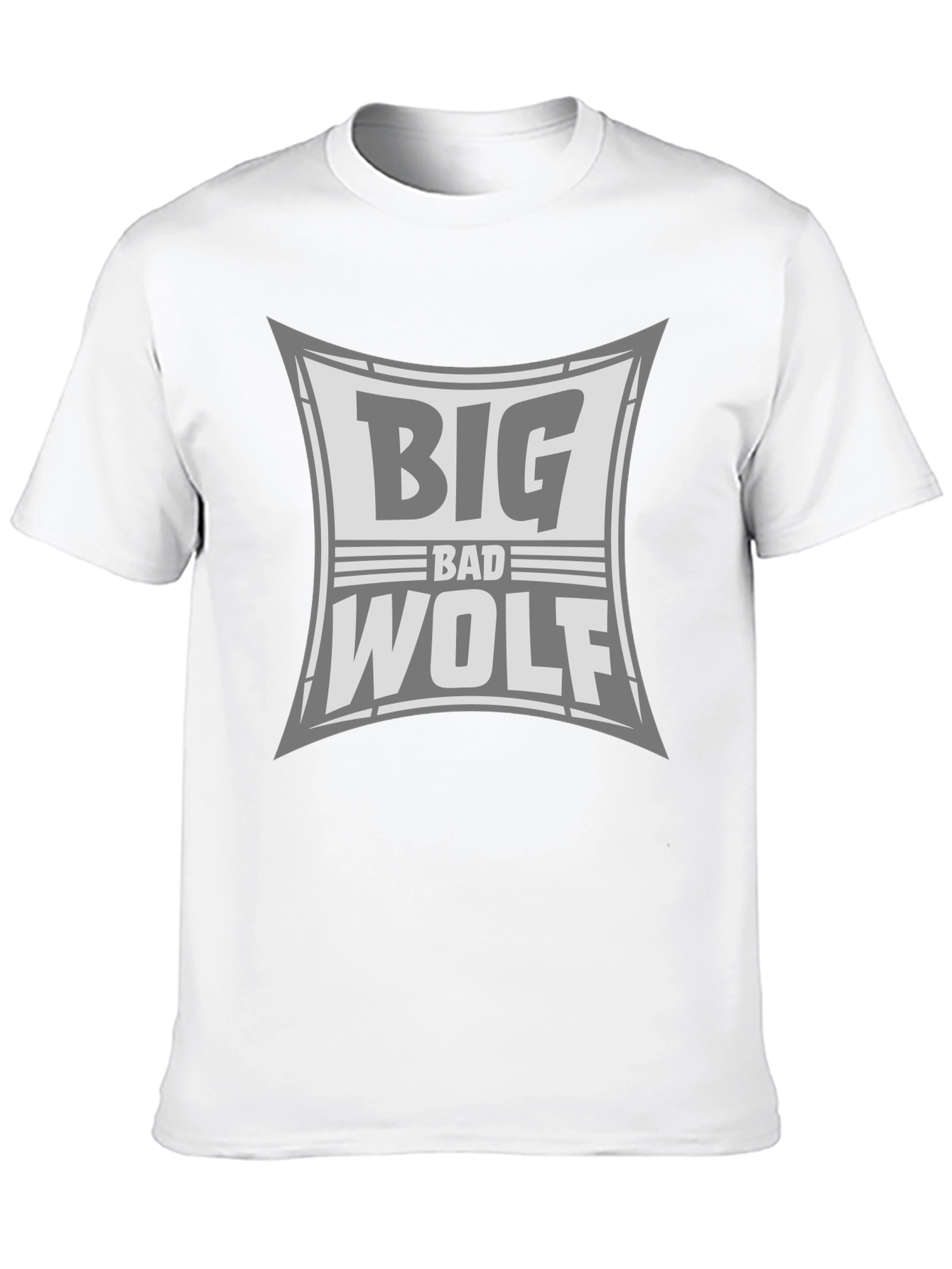 Big Bad Wolf Graphic Print Black T-Shirt
