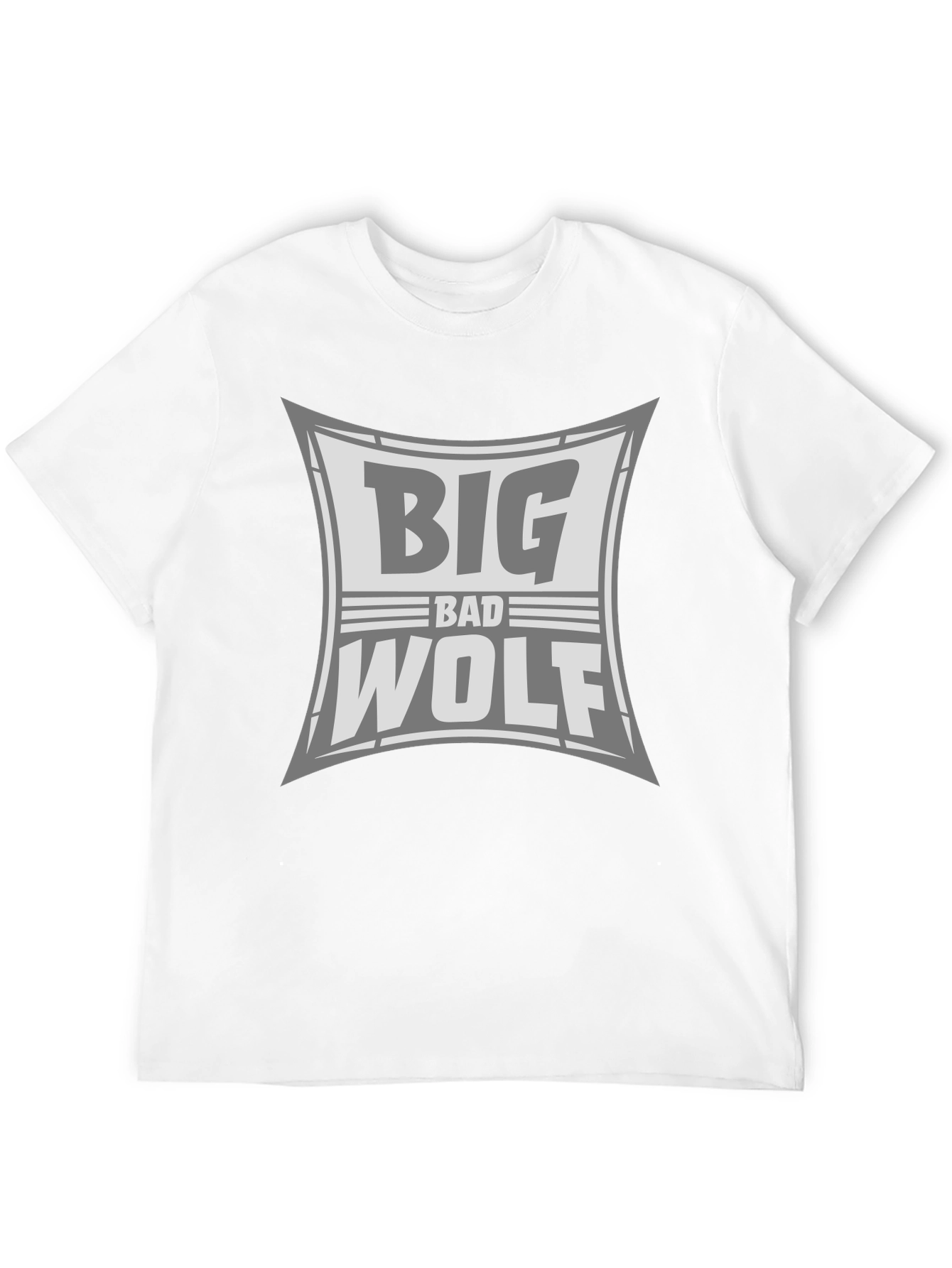Big Bad Wolf Graphic Print Black T-Shirt