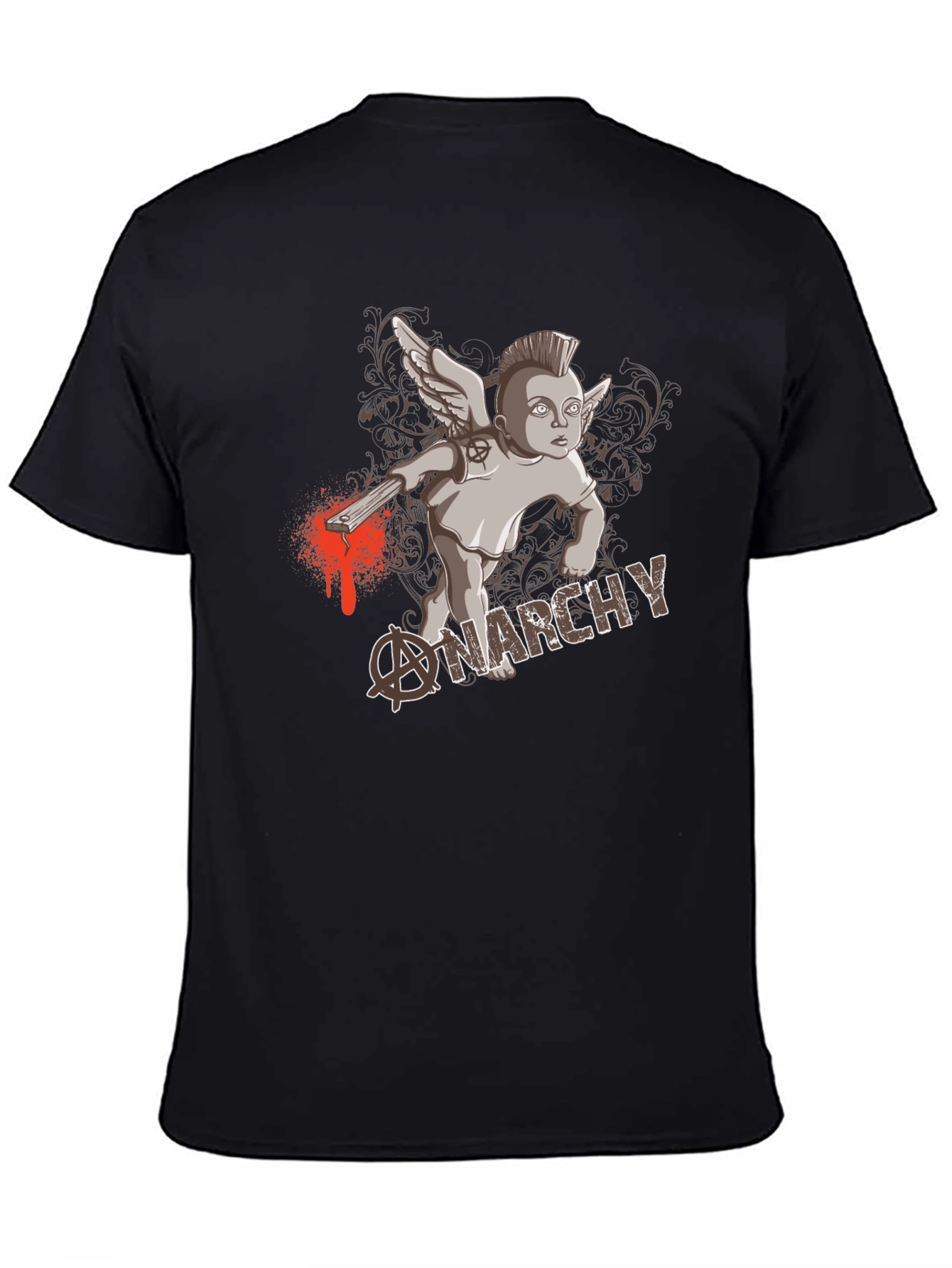 Anarchy Punk Angel Black T-Shirt