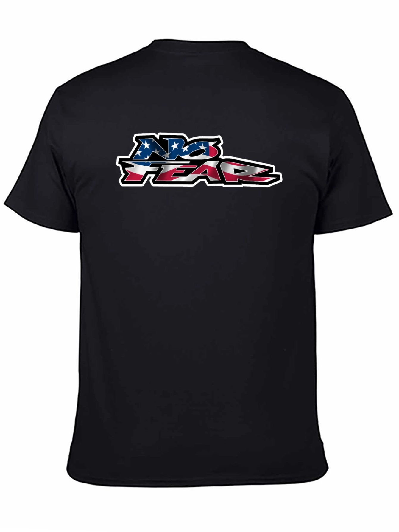 No Fear USA Flag Graphic Black T-Shirt