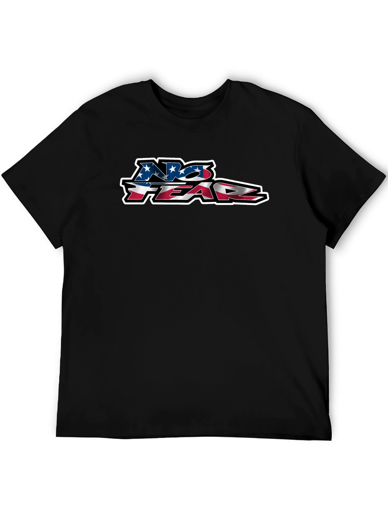 No Fear USA Flag Graphic Black T-Shirt
