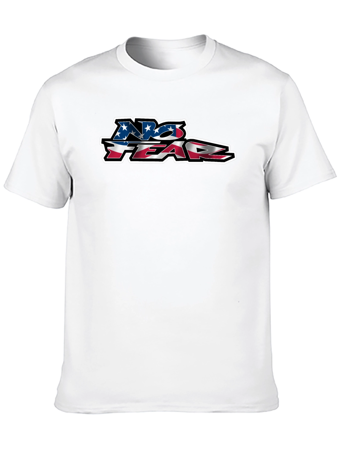 No Fear USA Flag Graphic Black T-Shirt