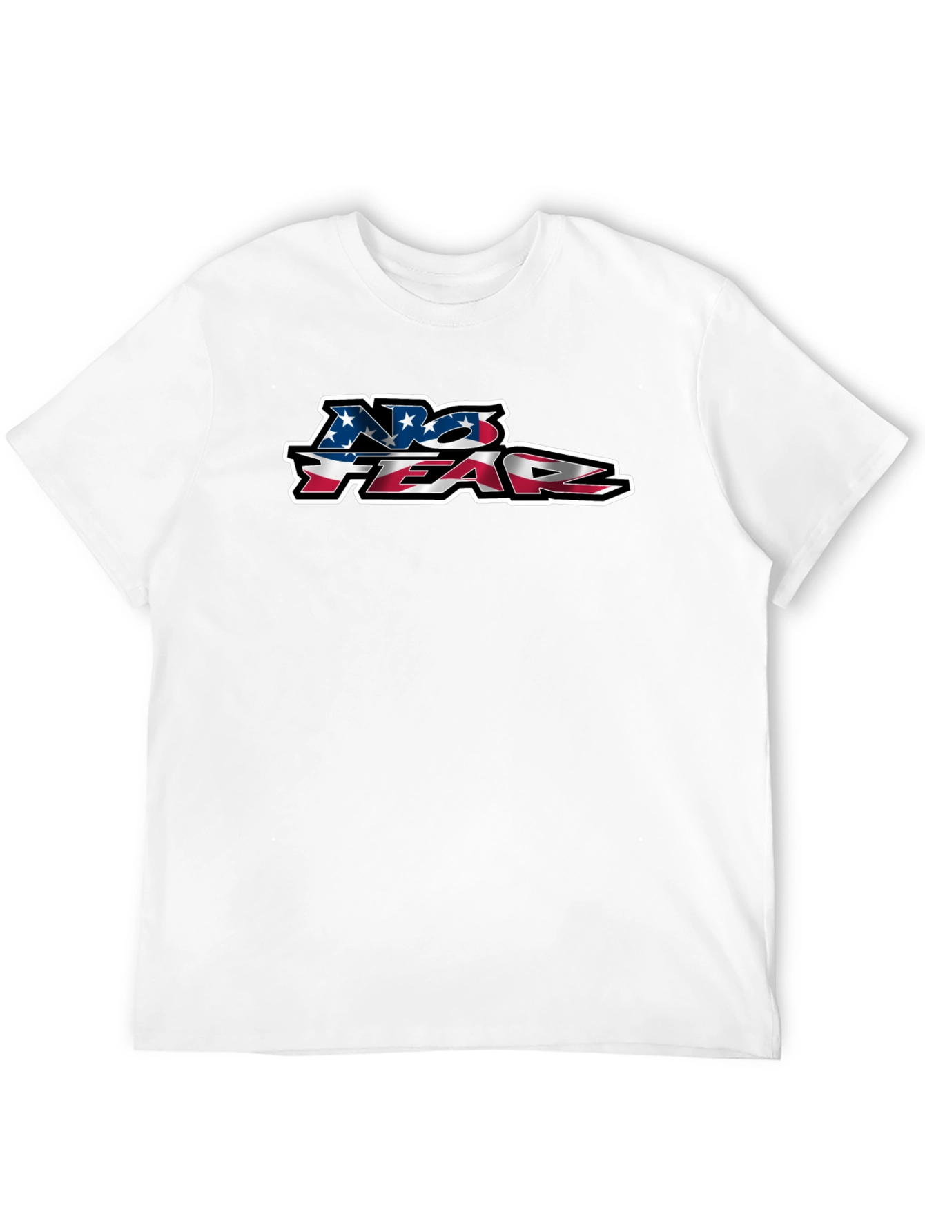 No Fear USA Flag Graphic Black T-Shirt