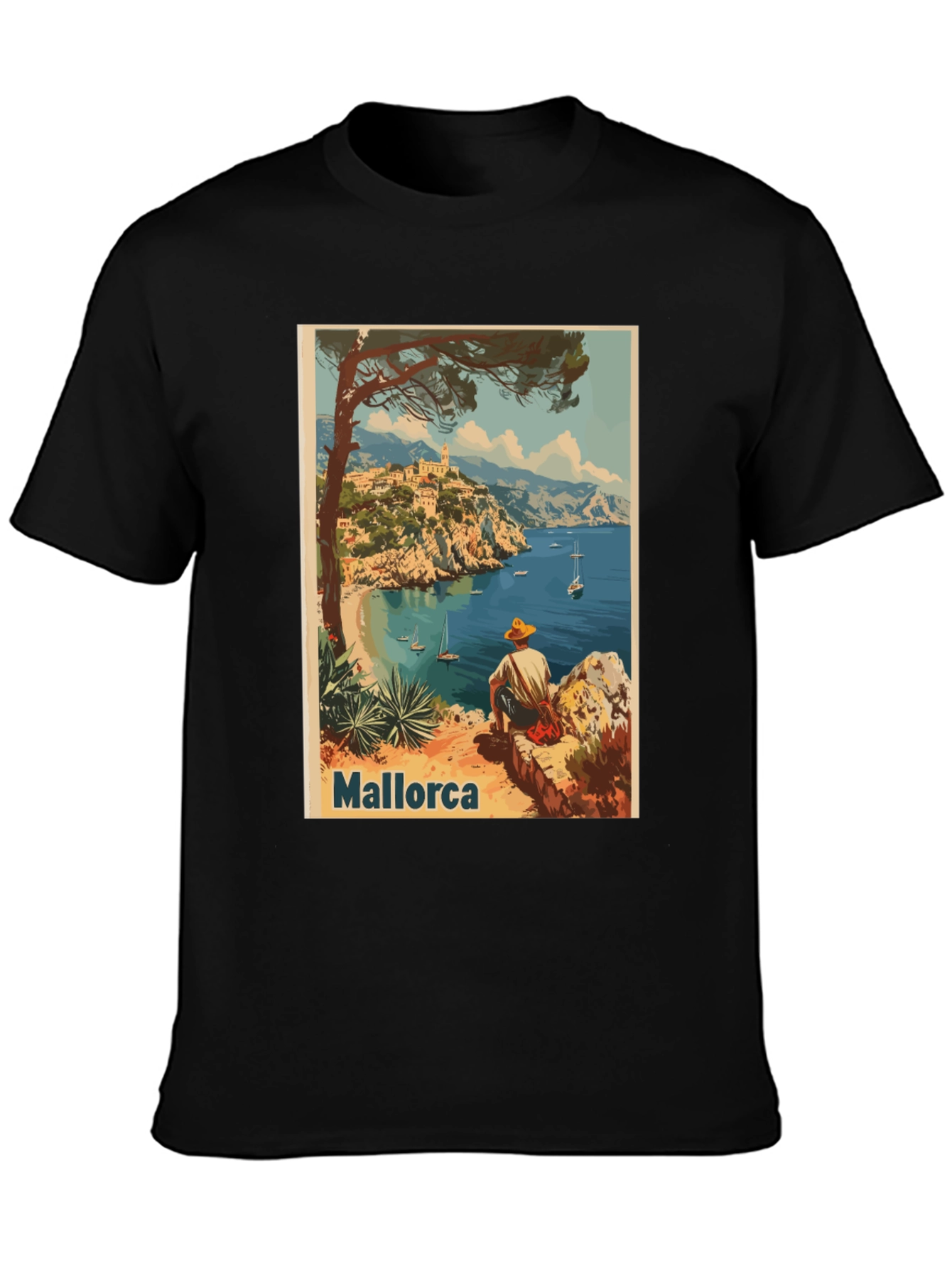 Mallorca T-Shirt - Coastal View Graphic Tee