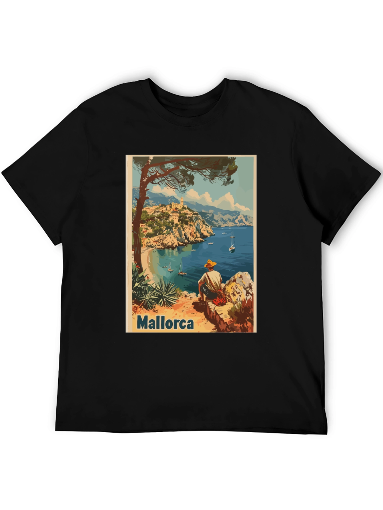 Mallorca T-Shirt - Coastal View Graphic Tee