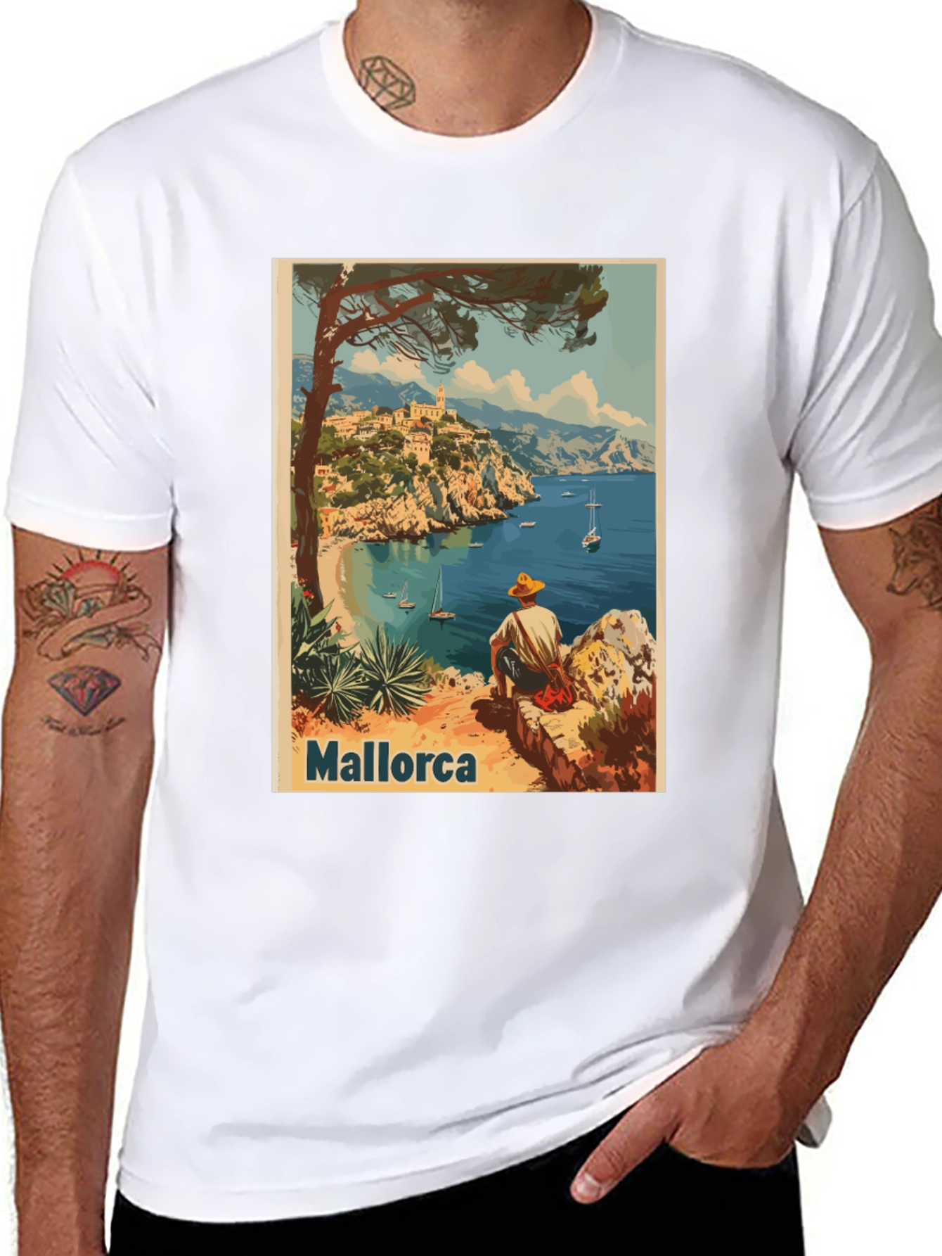 Mallorca T-Shirt - Coastal View Graphic Tee