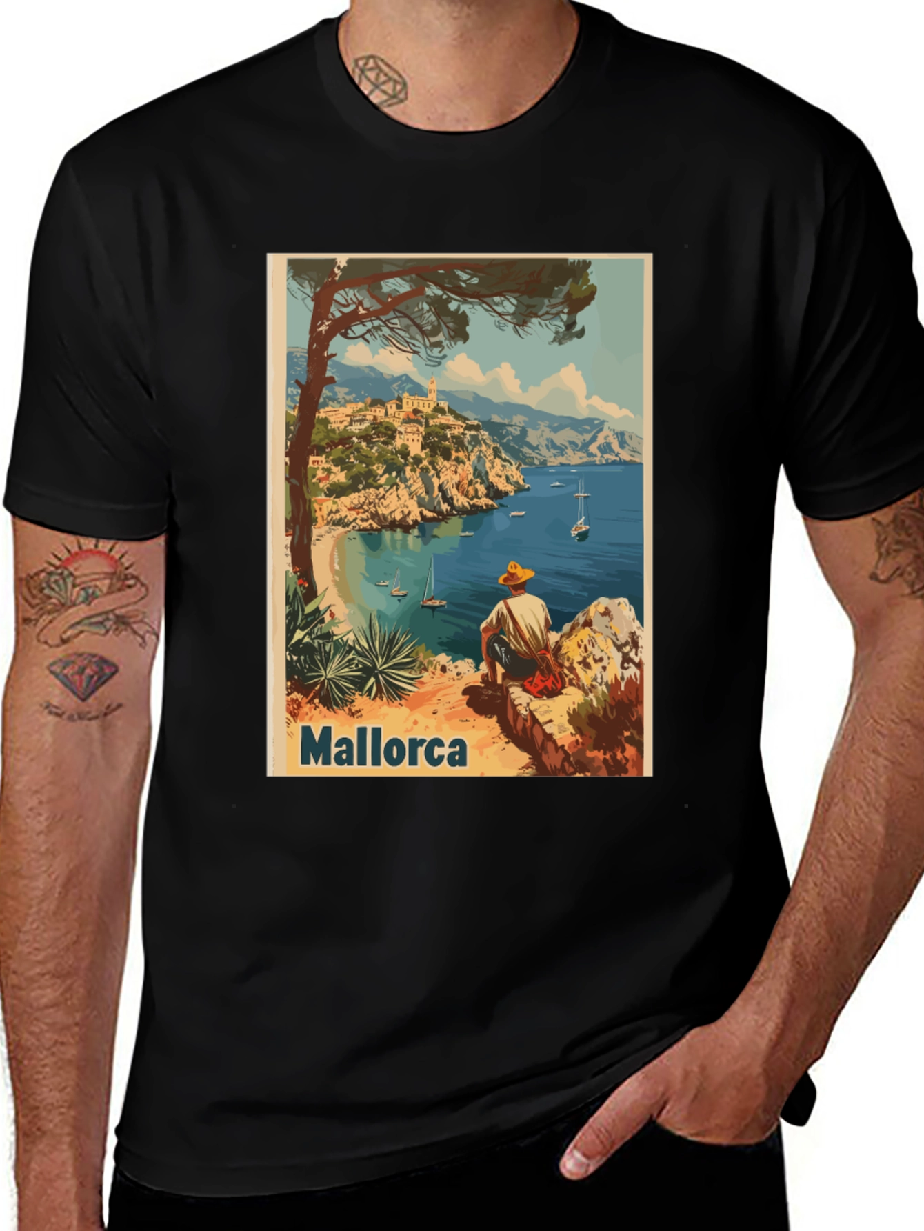 Mallorca T-Shirt - Coastal View Graphic Tee