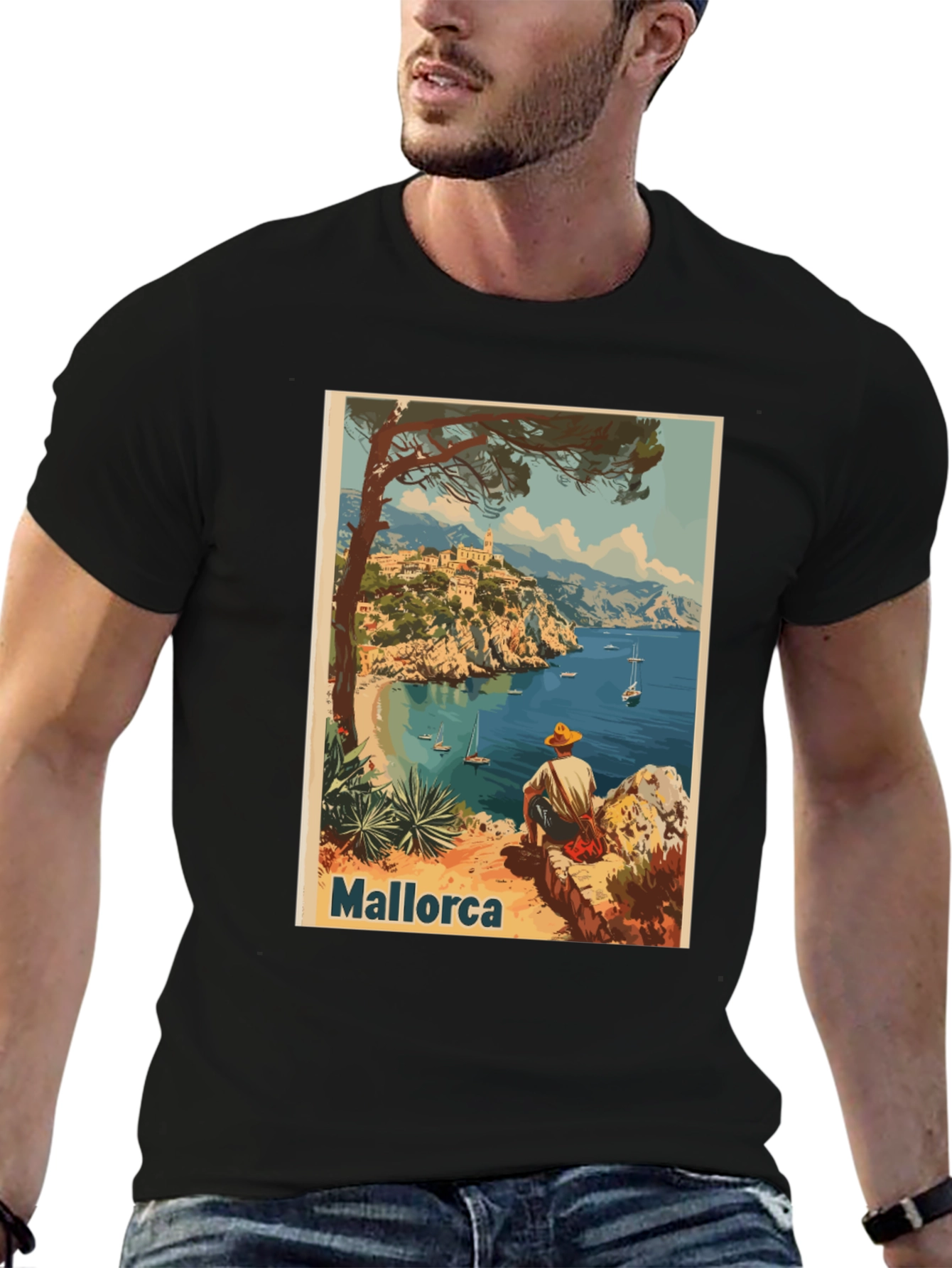 Mallorca T-Shirt - Coastal View Graphic Tee