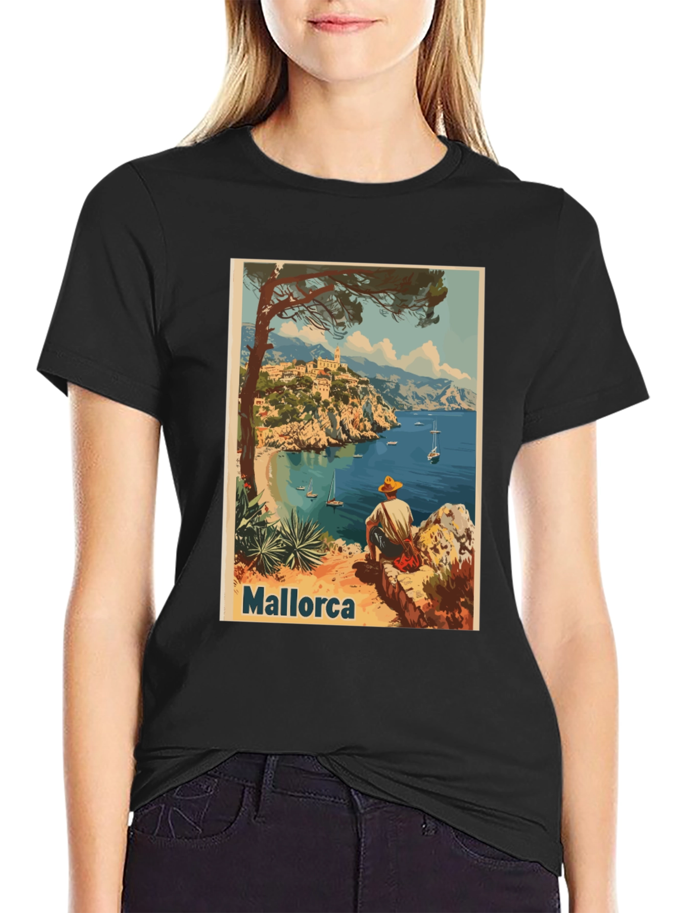 Mallorca T-Shirt - Coastal View Graphic Tee
