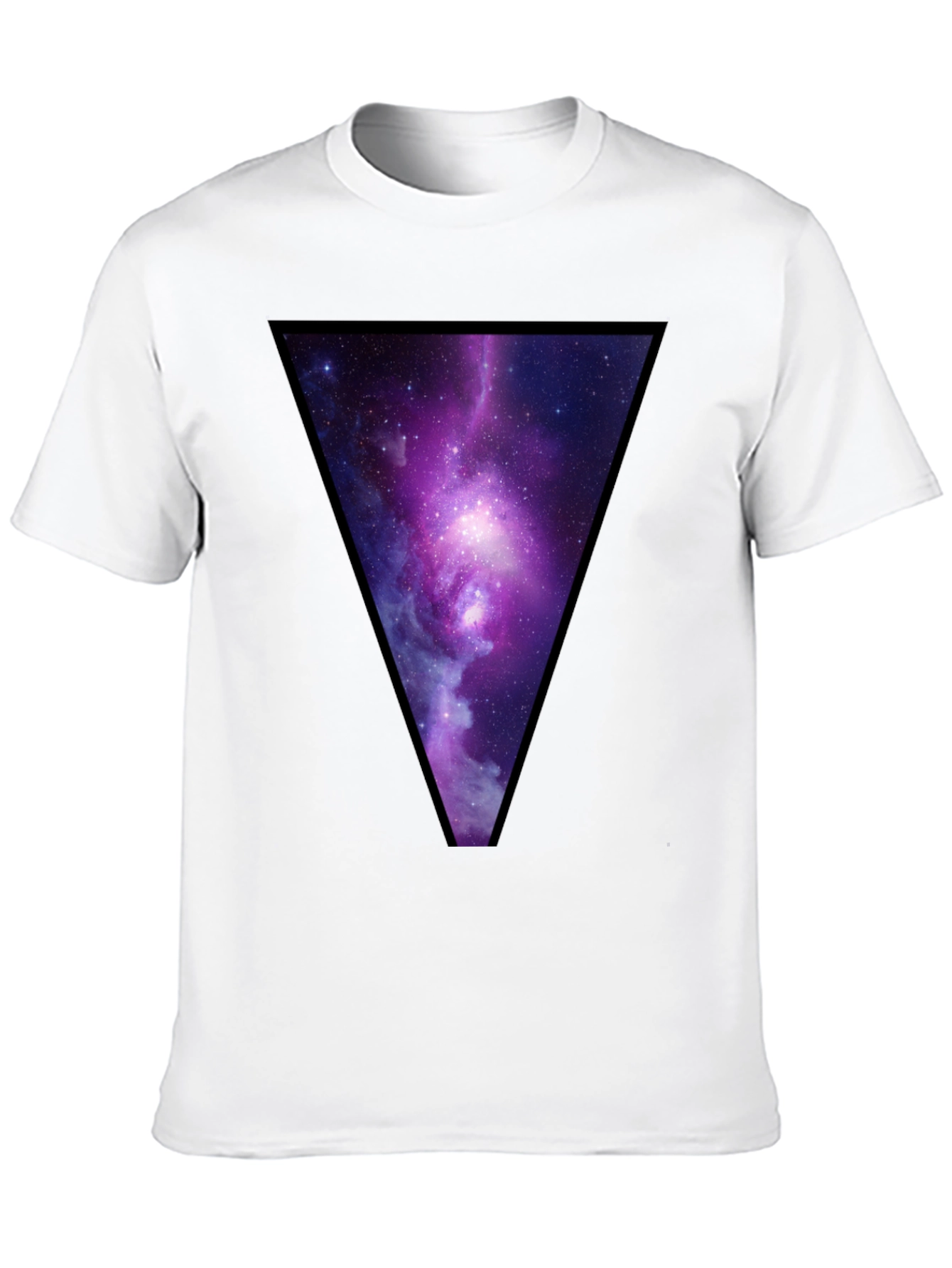 Galaxy Triangle Graphic T-Shirt - Trendy Casual Wear