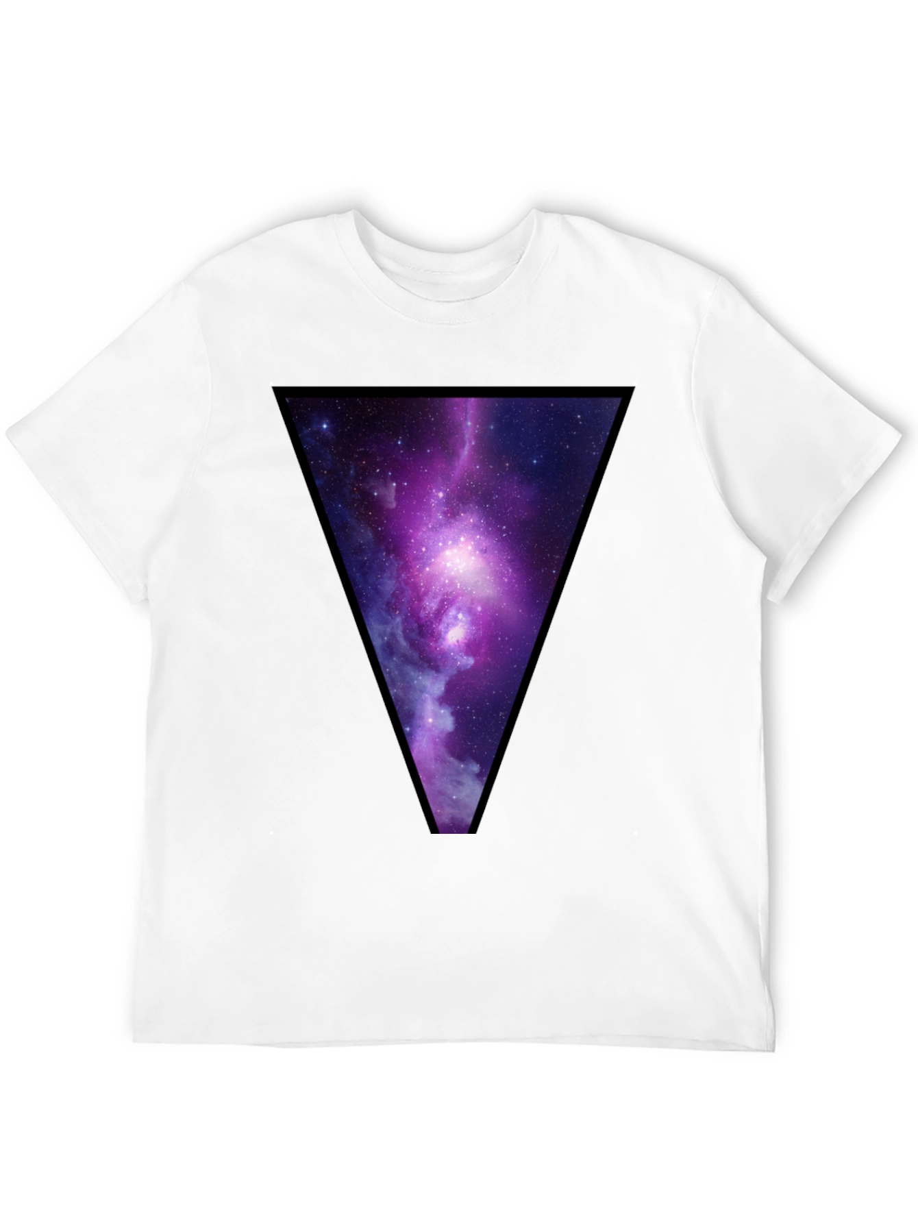 Galaxy Triangle Graphic T-Shirt - Trendy Casual Wear