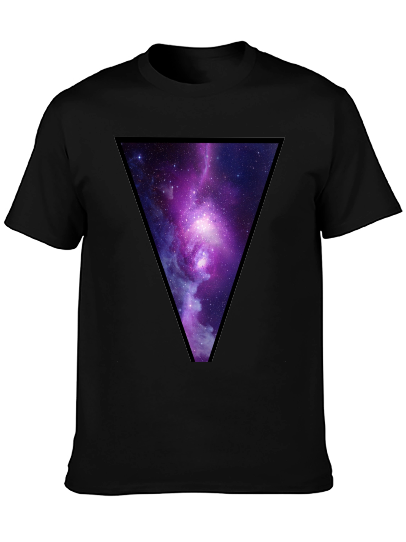 Galaxy Triangle Graphic T-Shirt - Trendy Casual Wear