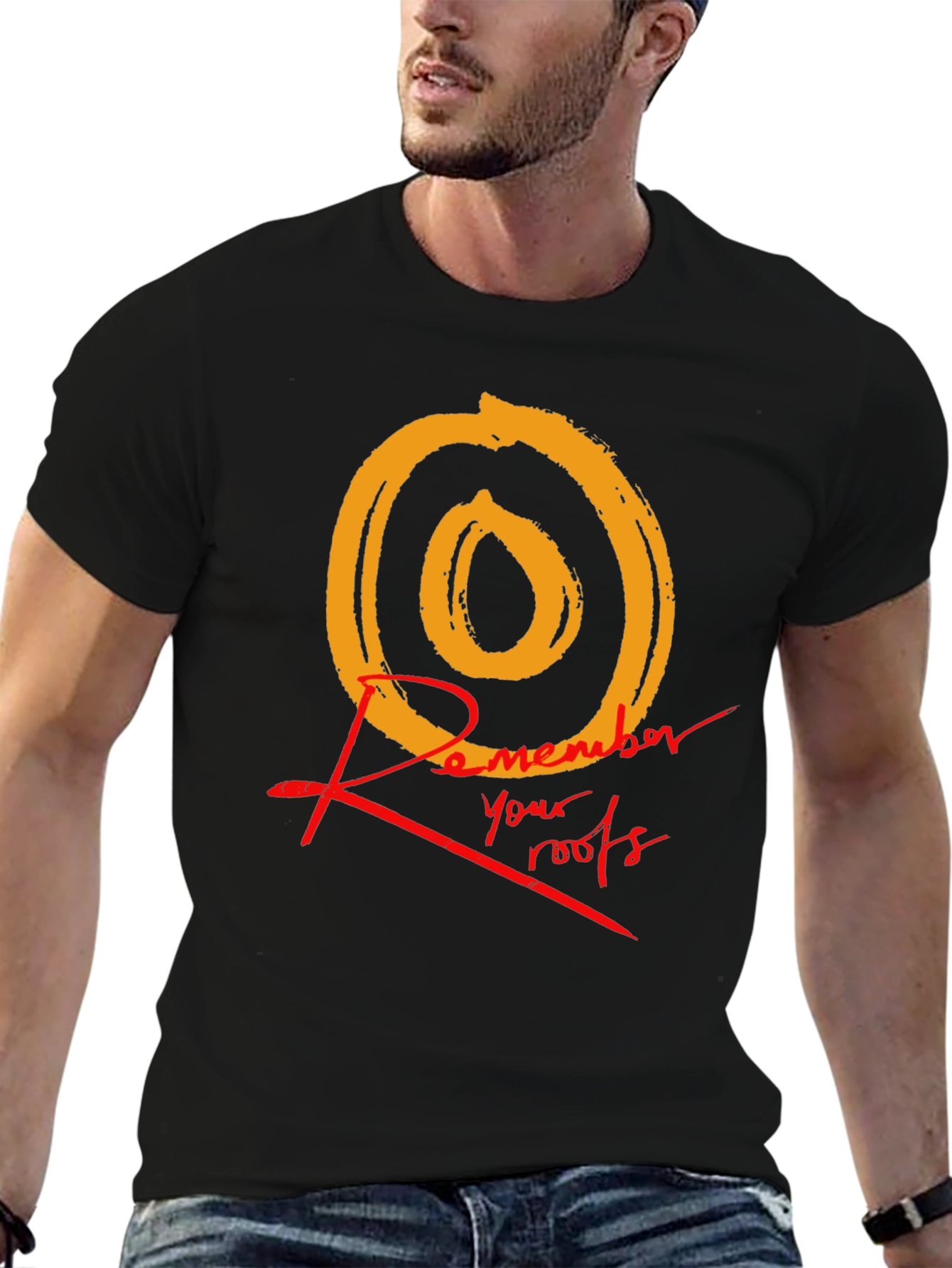Remember Your Roots Graphic Tee - Black