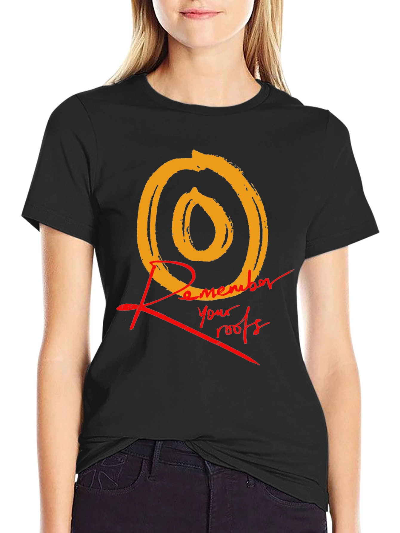 Remember Your Roots Graphic Tee - Black