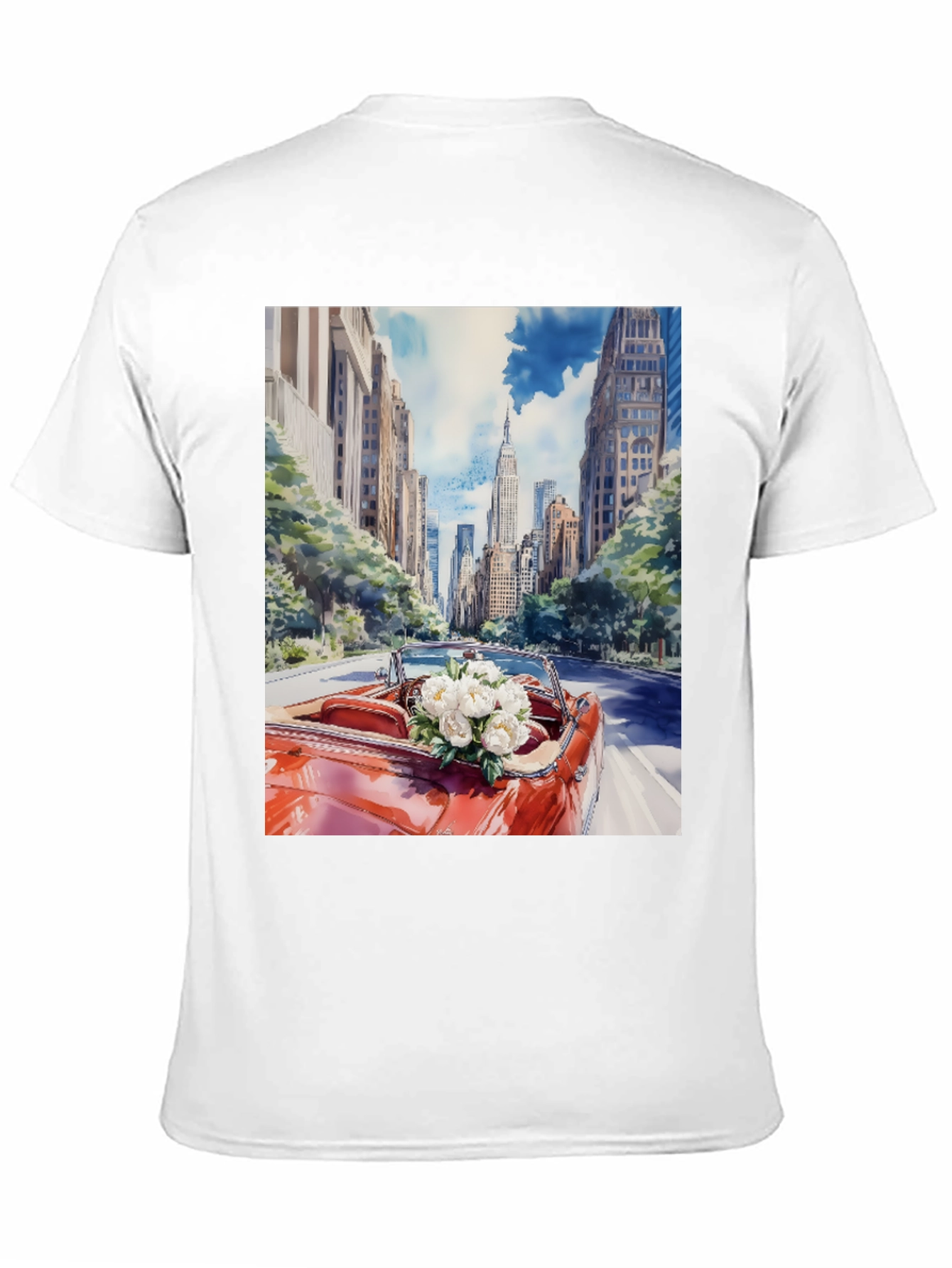 Cityscape Convertible Car T-Shirt