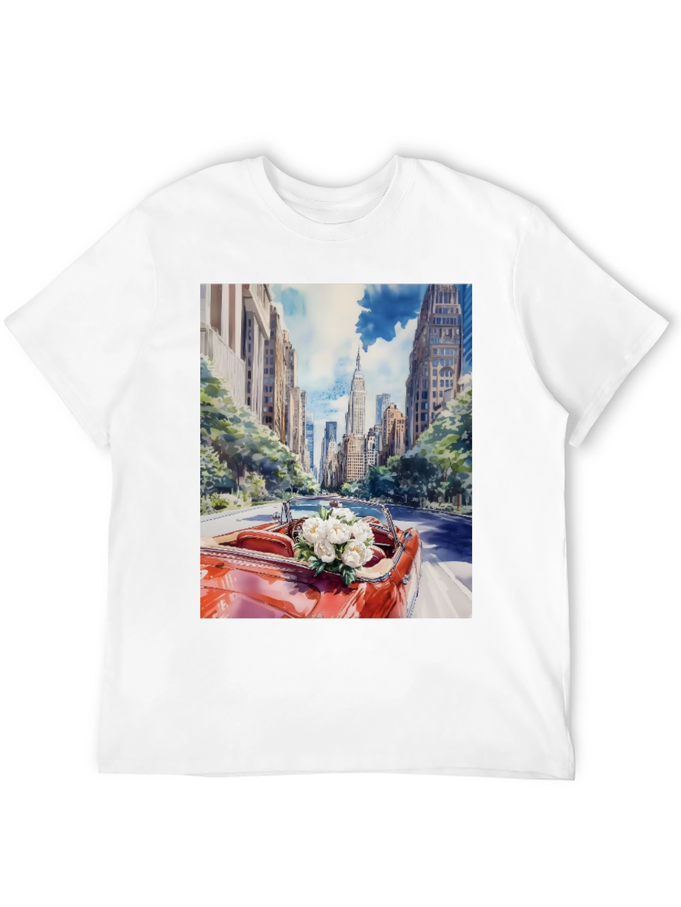 Cityscape Convertible Car T-Shirt