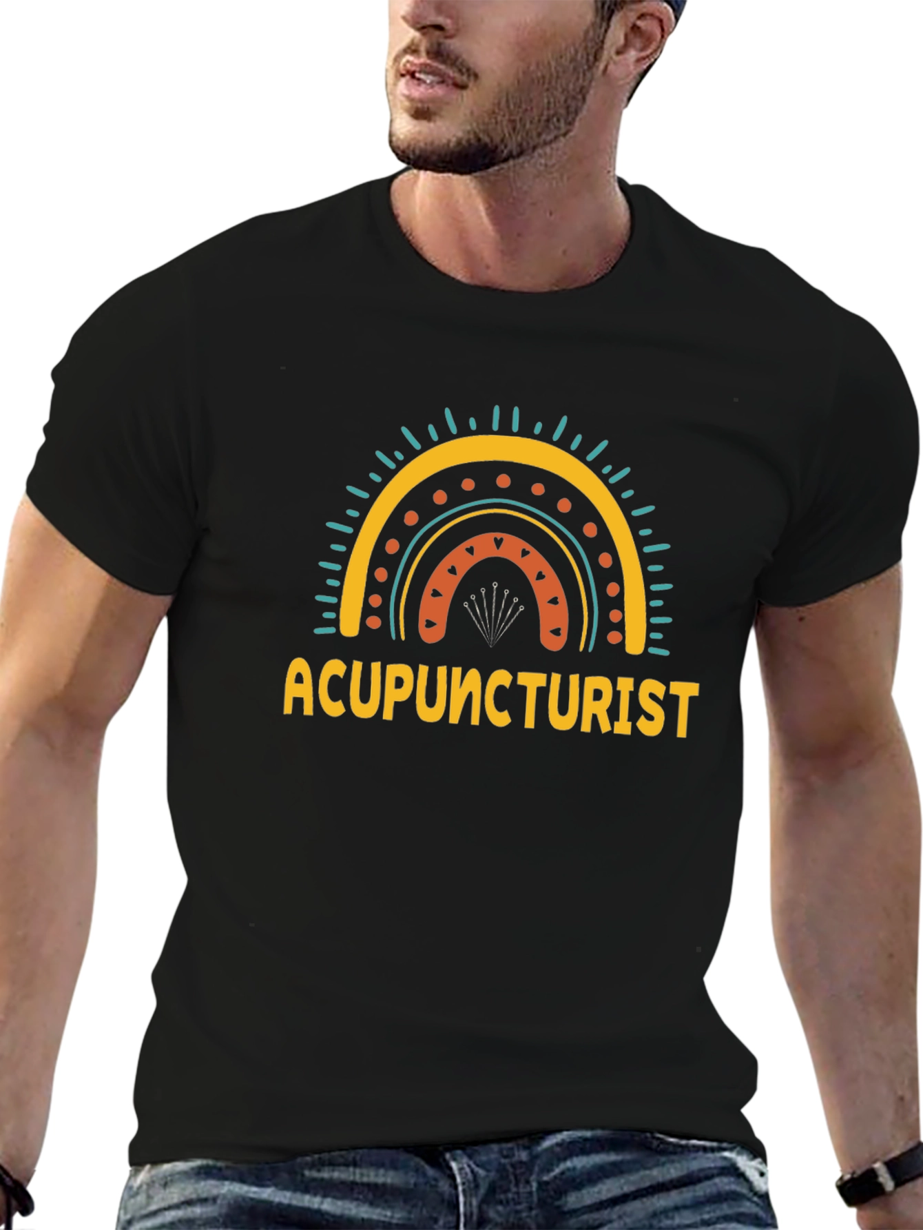 Acupuncturist Rainbow Graphic Tee