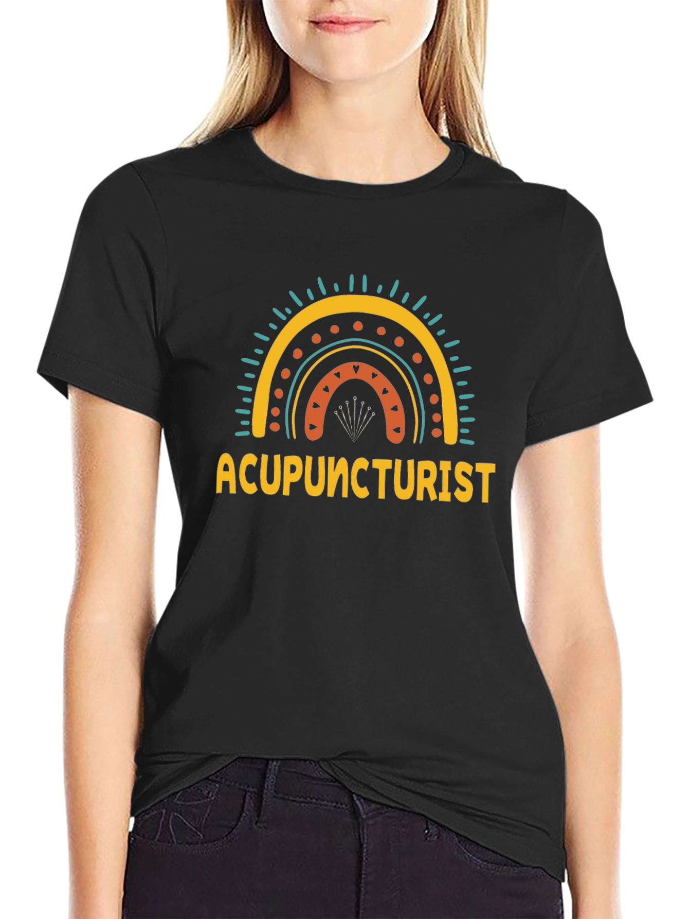 Acupuncturist Rainbow Graphic Tee